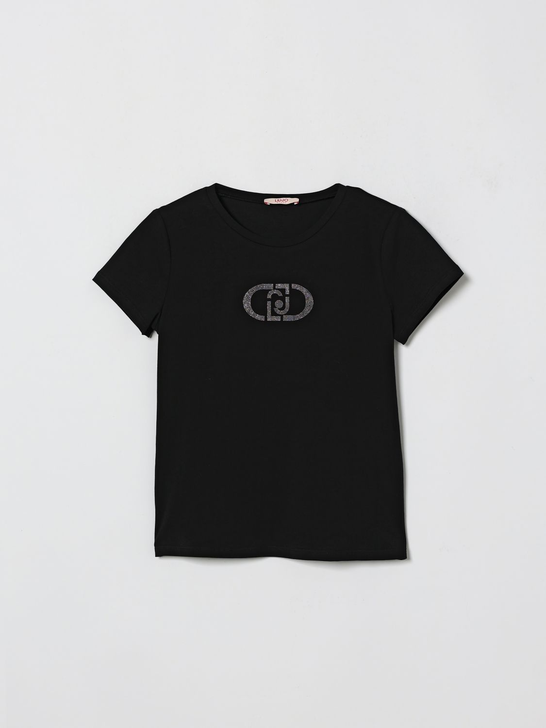 LIU JO Baumwoll-T-Shirt mit Strass-Logo