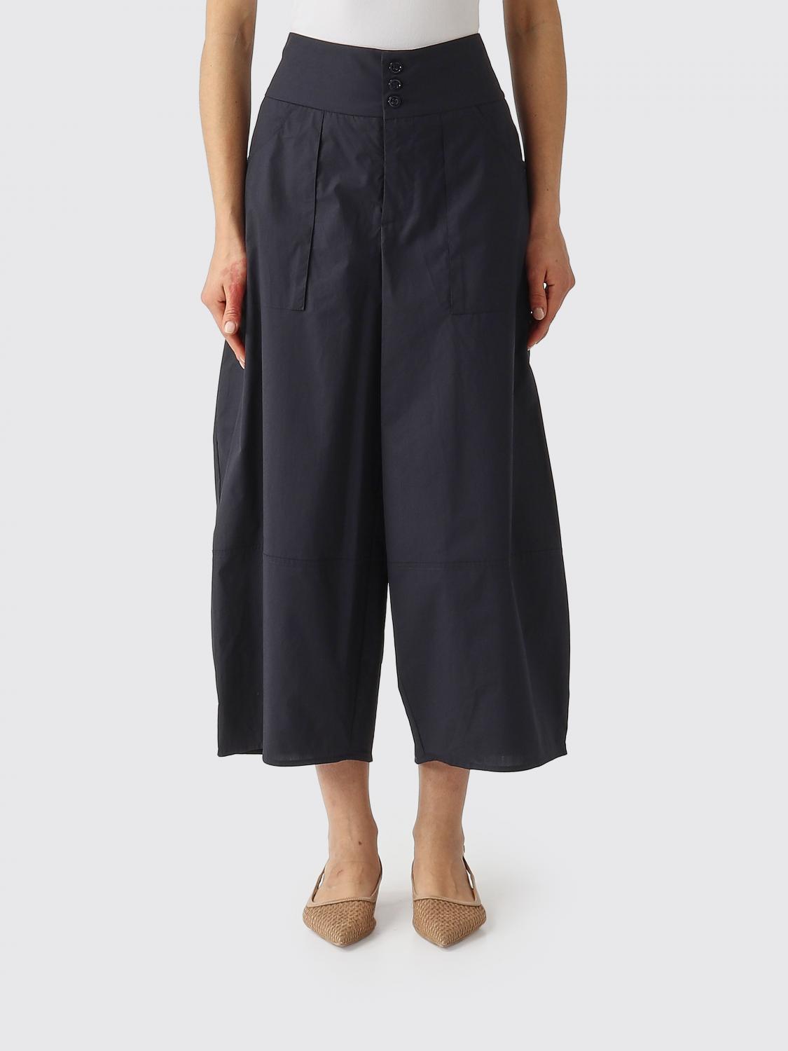 Meimeij Cotton Cropped Trousers In Black