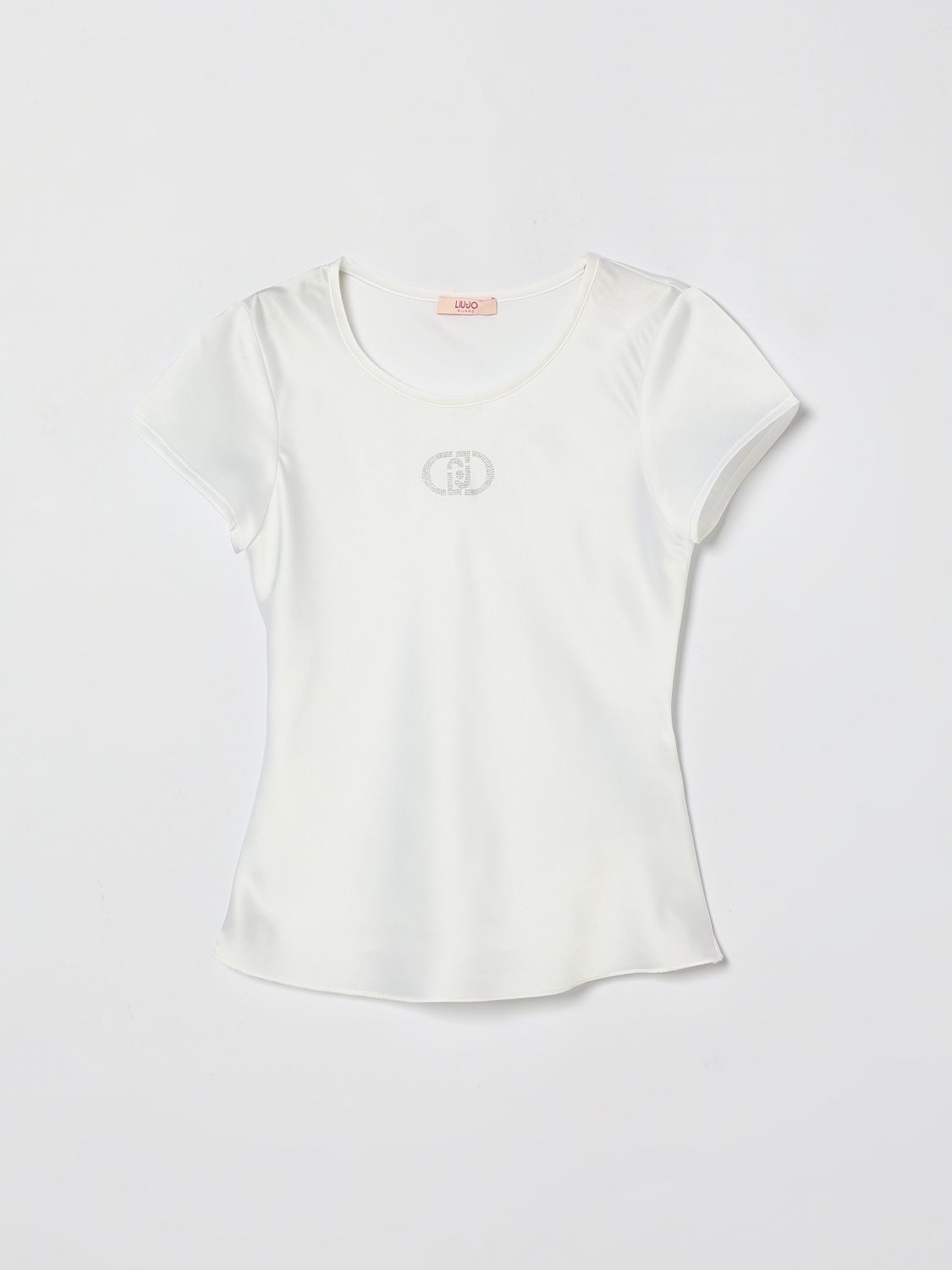 LIU JO Stretch-Polyester-Top mit Strass-Logo