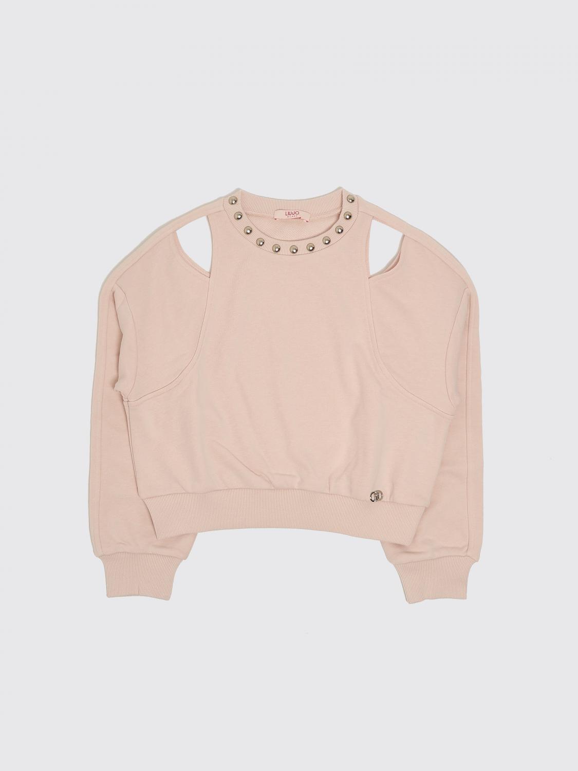 LIU JO Felpa cut-out in cotone con borchie