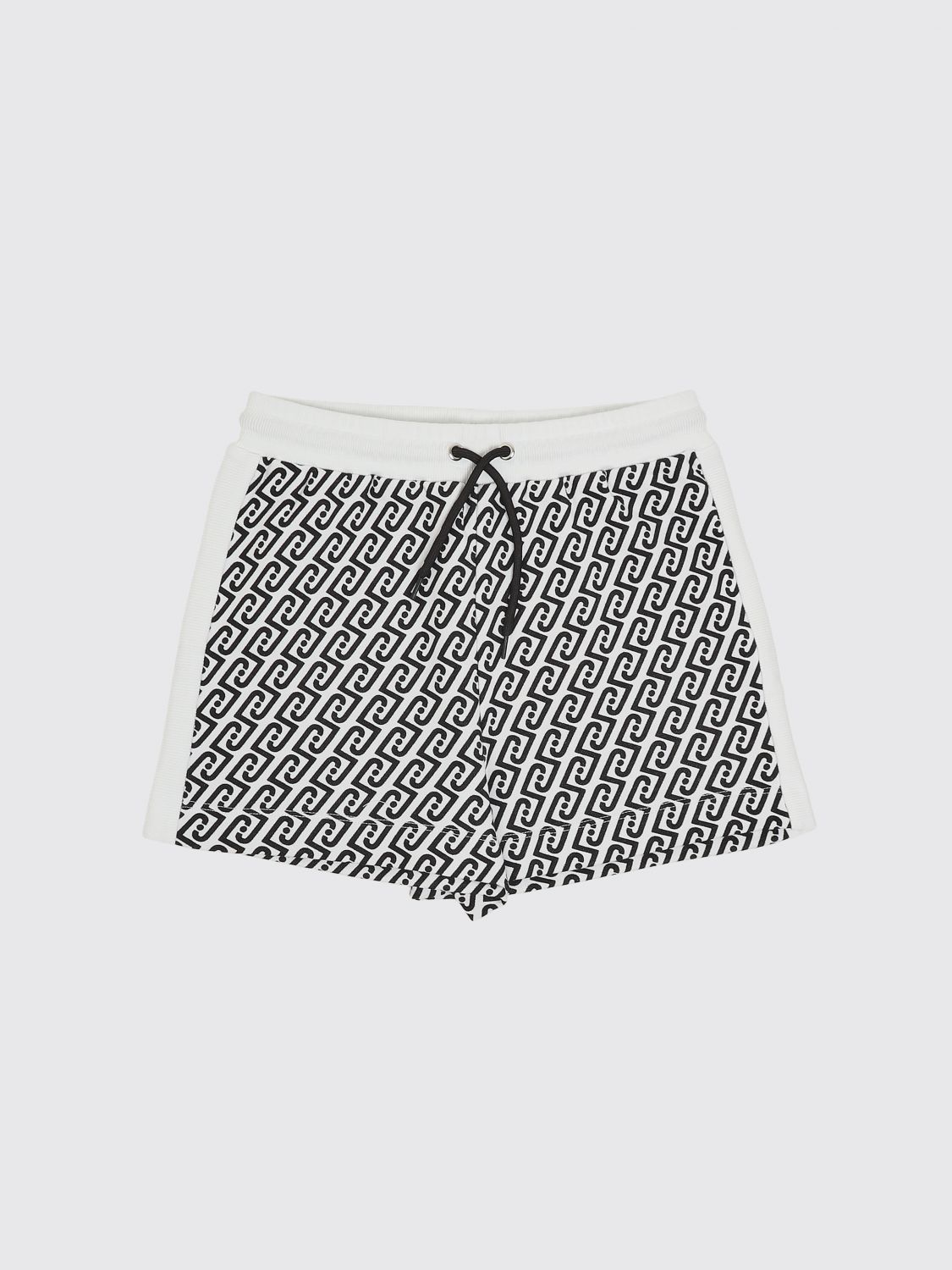 LIU JO Pantaloncini con coulisse in misto cotone con stampa monogram