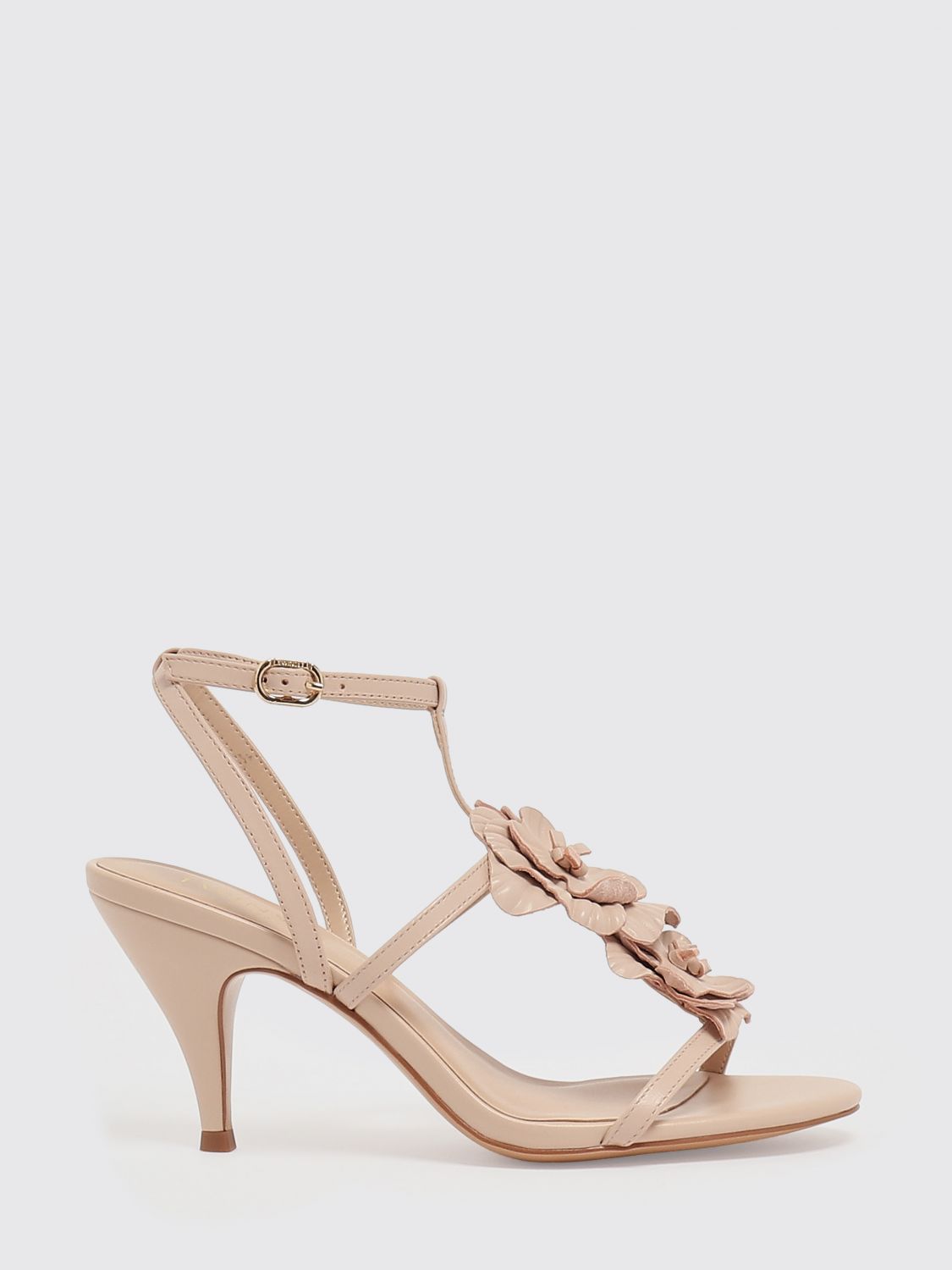 Twinset Ledersandalen mit Blumen