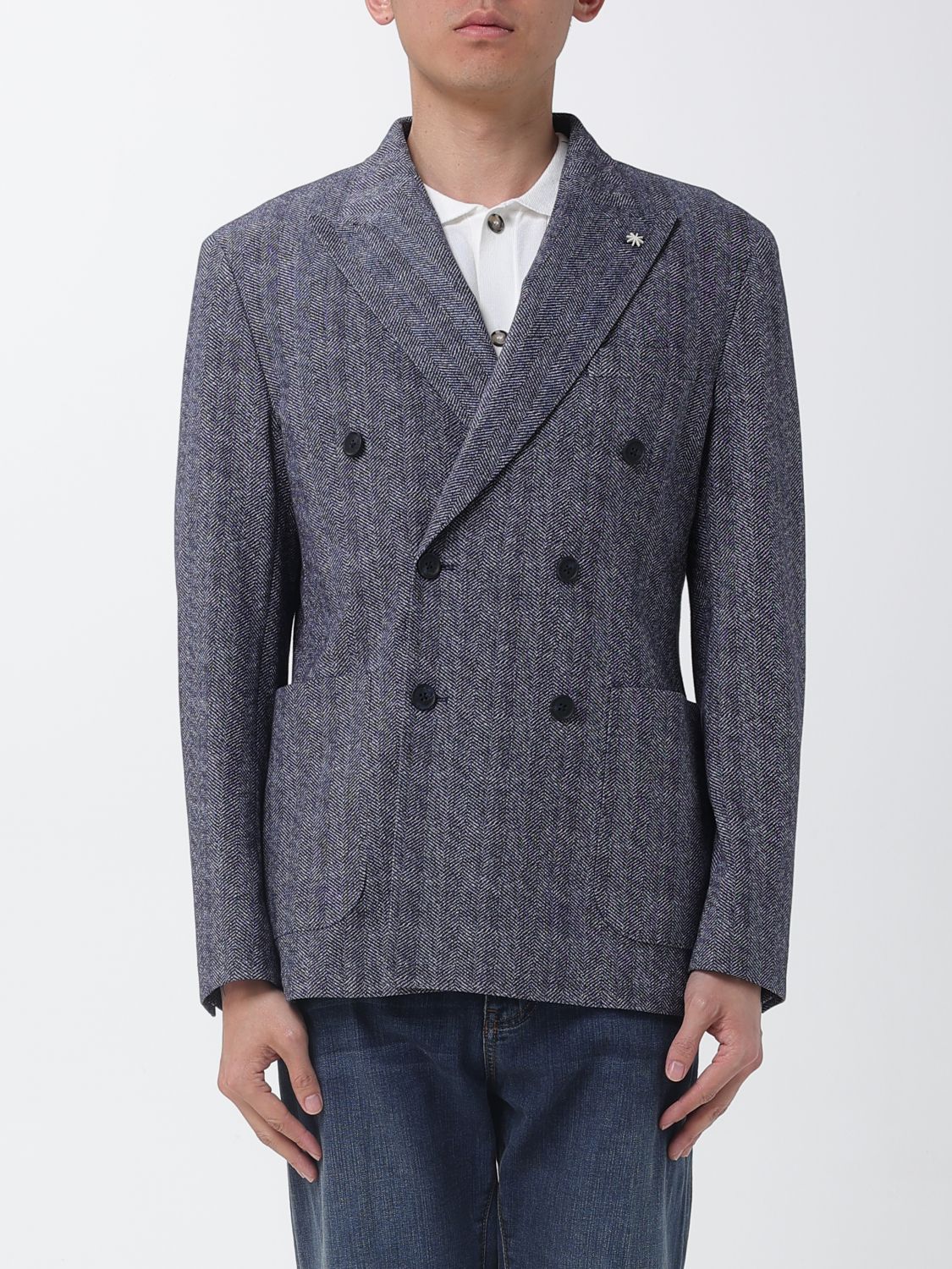 Manuel Ritz Double-Breasted Blazer