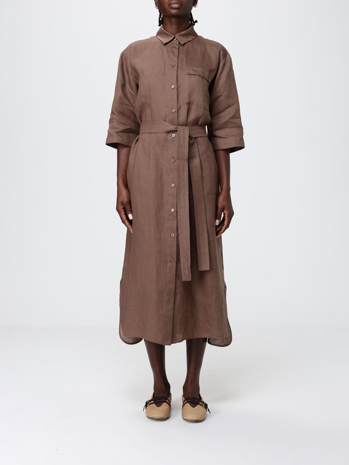 MM Max Mara Linen Chemisier Dress　MM マックスマーラ リネン ケミジエ ドレス MM