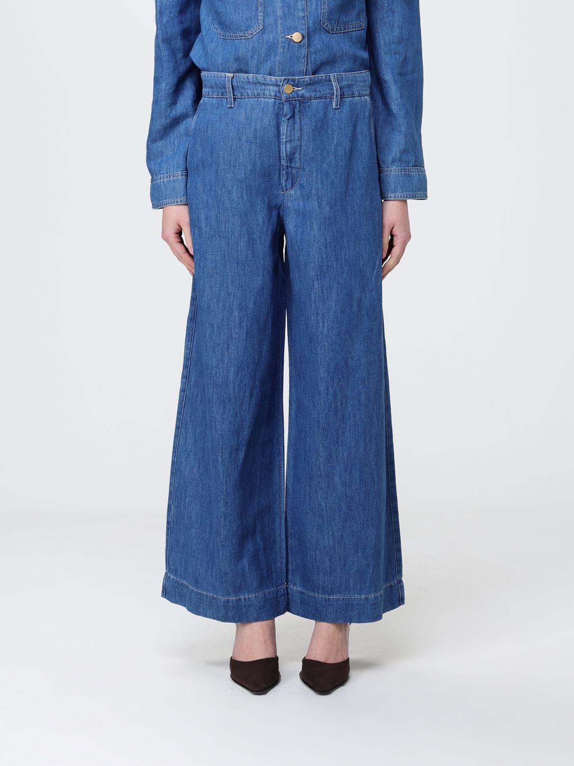's Max Mara Mastice Wide Leg Denim Jeans In Blue