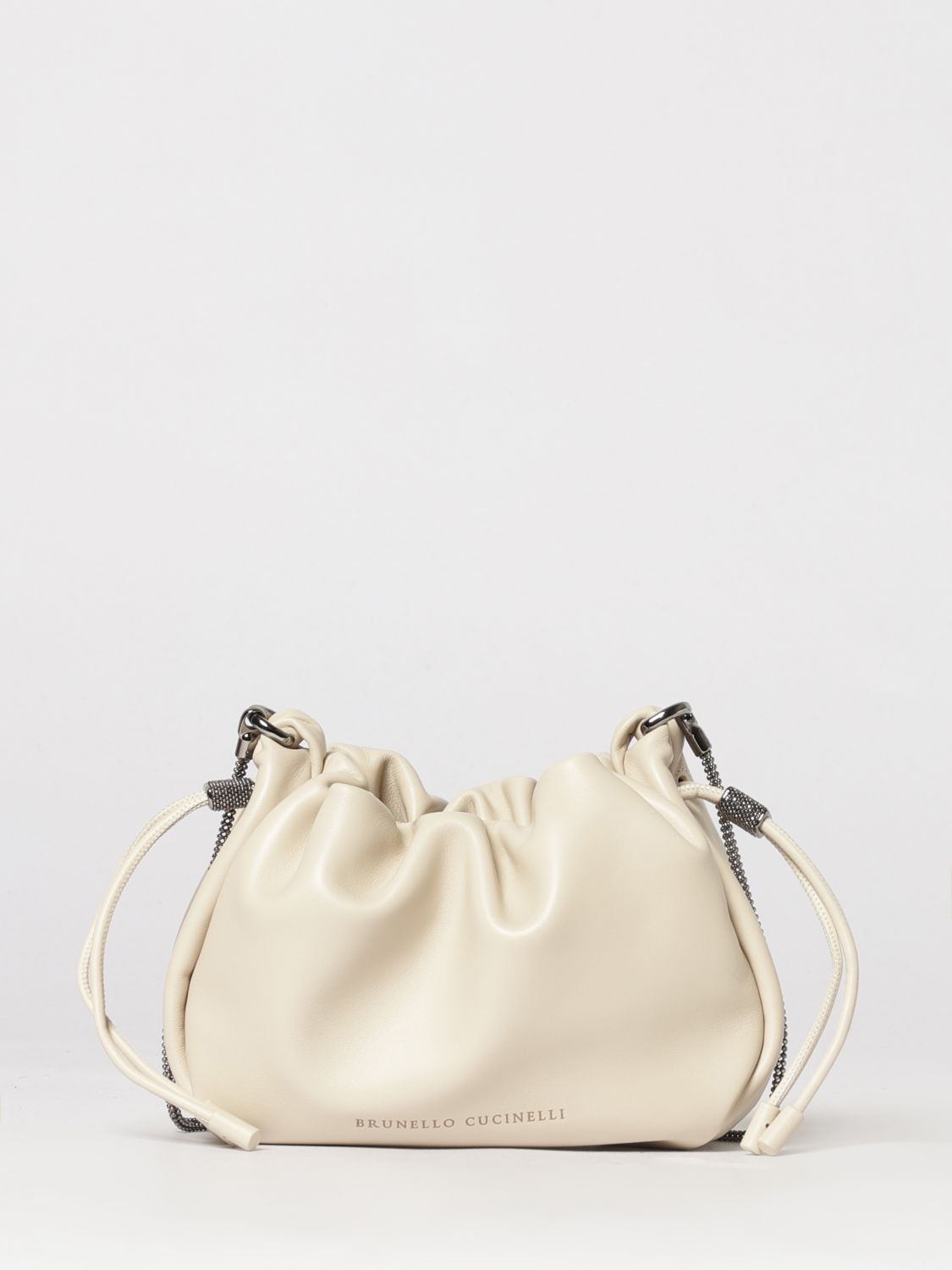 BRUNELLO CUCINELLI Mellow Leder-Beuteltasche