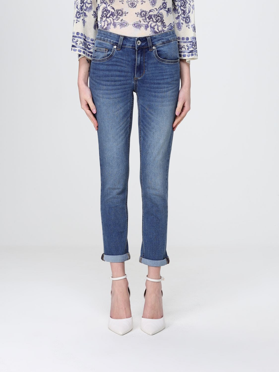 LIU JO Cropped Fit Stretch-Jeans aus Denim