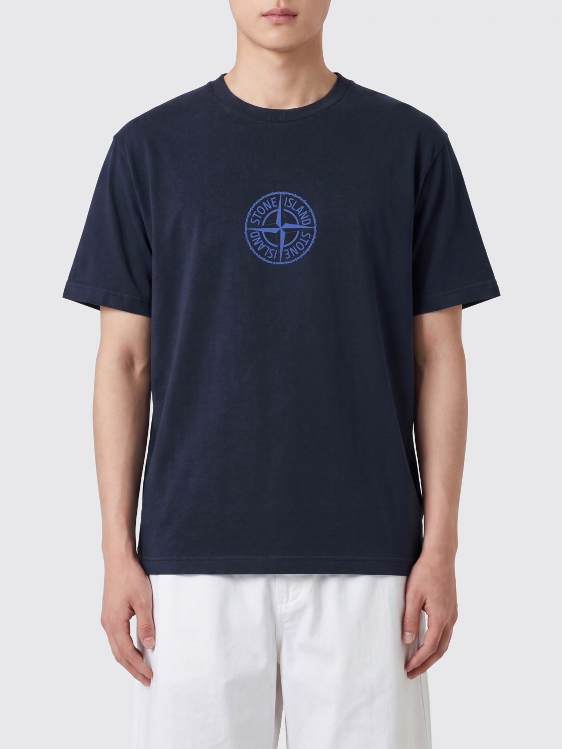 STONE ISLAND T-shirt in cotone con logo