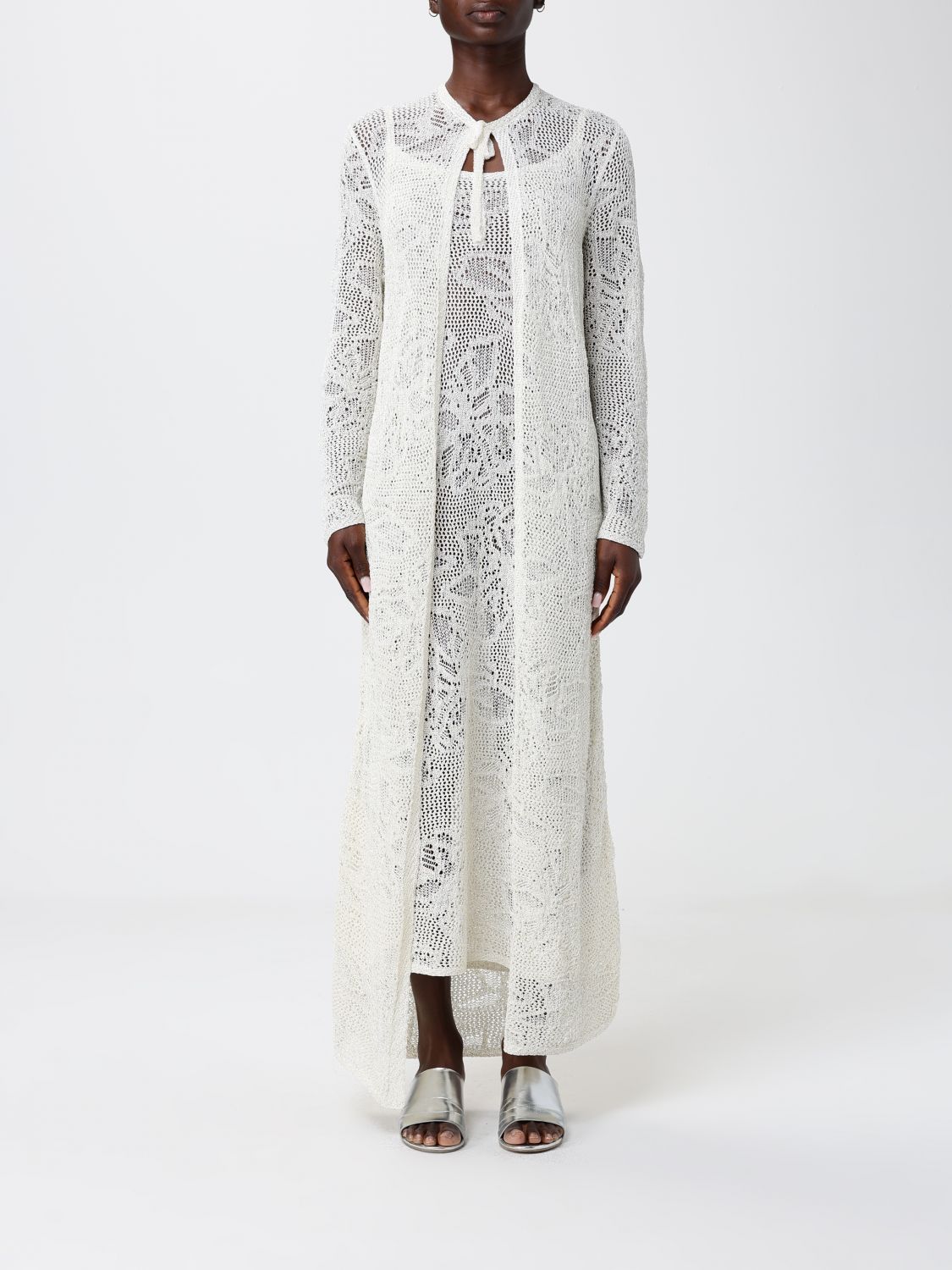 FABIANA FILIPPI Long Openwork Cardigan