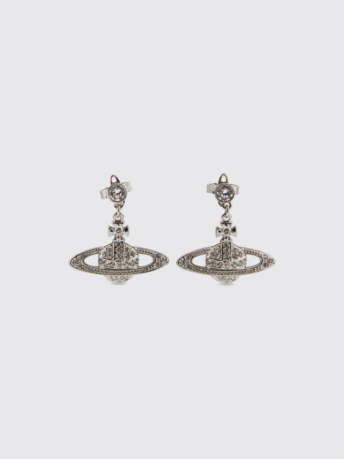 VIVIENNE WESTWOOD Orb Messingohrringe mit eingesetzten Strasssteinen