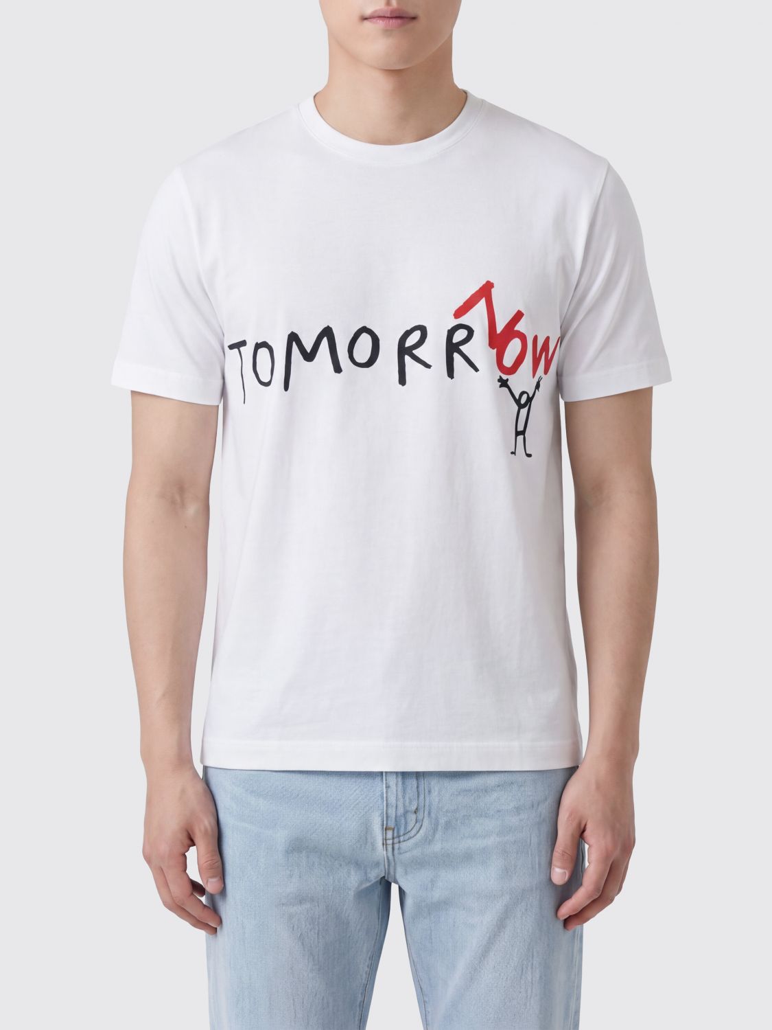 COMME DES GARÇONS SHIRT Cotton T-Shirt with Slogan Print　COMME DES GARÇONS SHIRT スローガンプリント コットン Tシャツ COMME