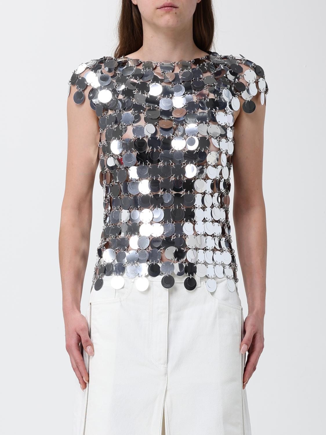 Rabanne T-shirt Woman In Gray