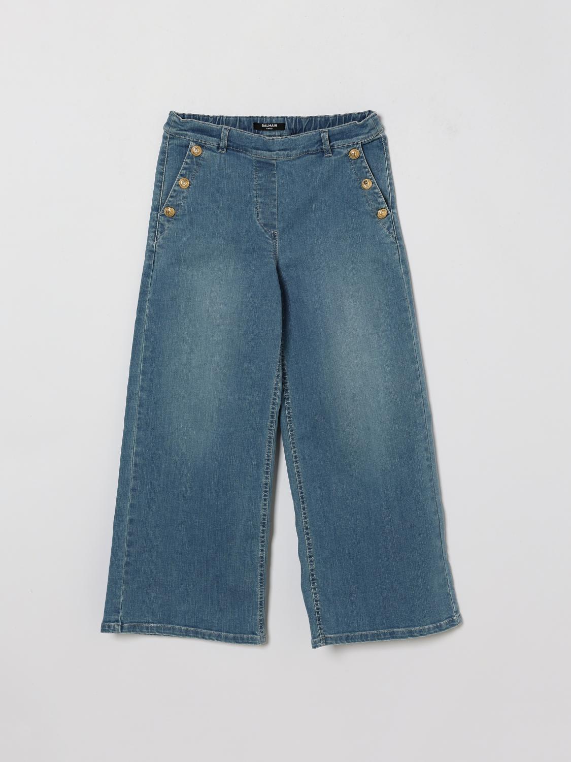BALMAIN Weite Stretch-Denim-Jeans