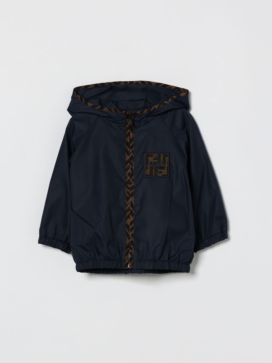 FENDI Giacca a vento con cappuccio in nylon