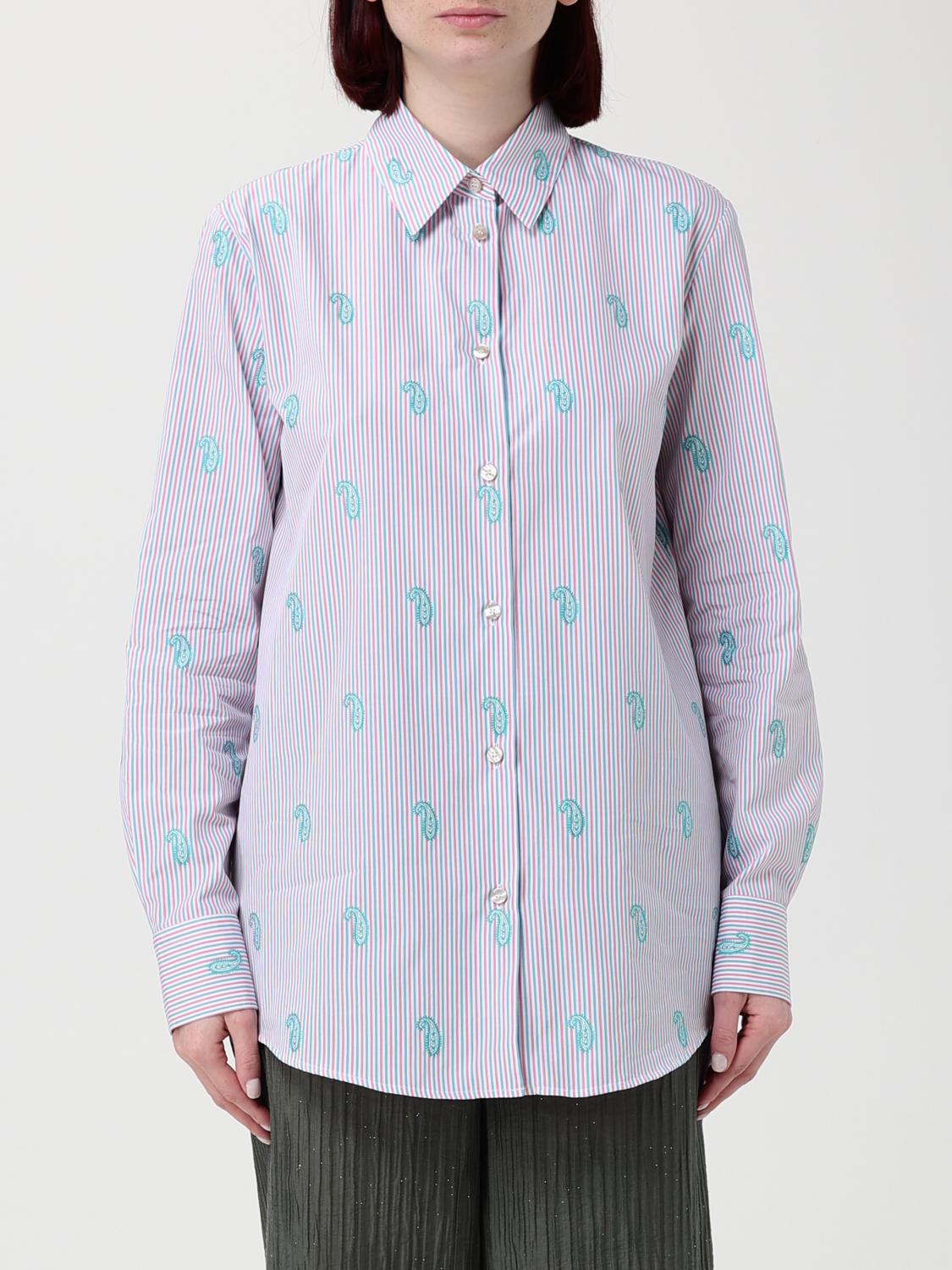 ETRO Casual Silk Shirt with Striped Paisley Print　ETRO ストライプ ペイズリー プリント カジュアル シルク シャツ ETRO