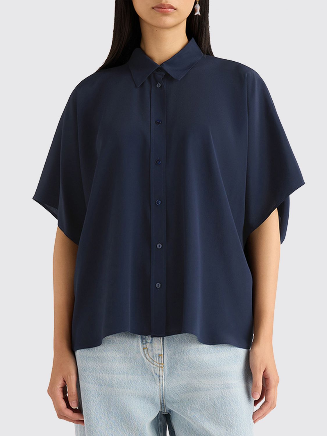 MOMONÌ Seidenmischbluse