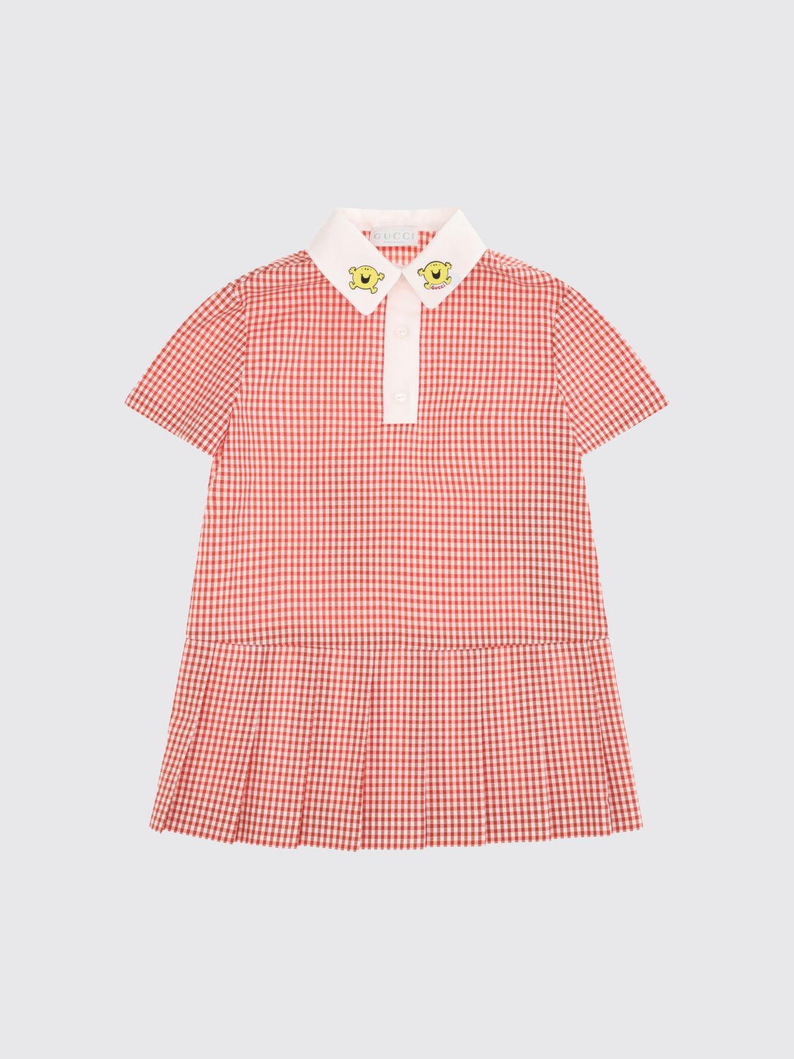 GUCCI Abito a polo in cotone check