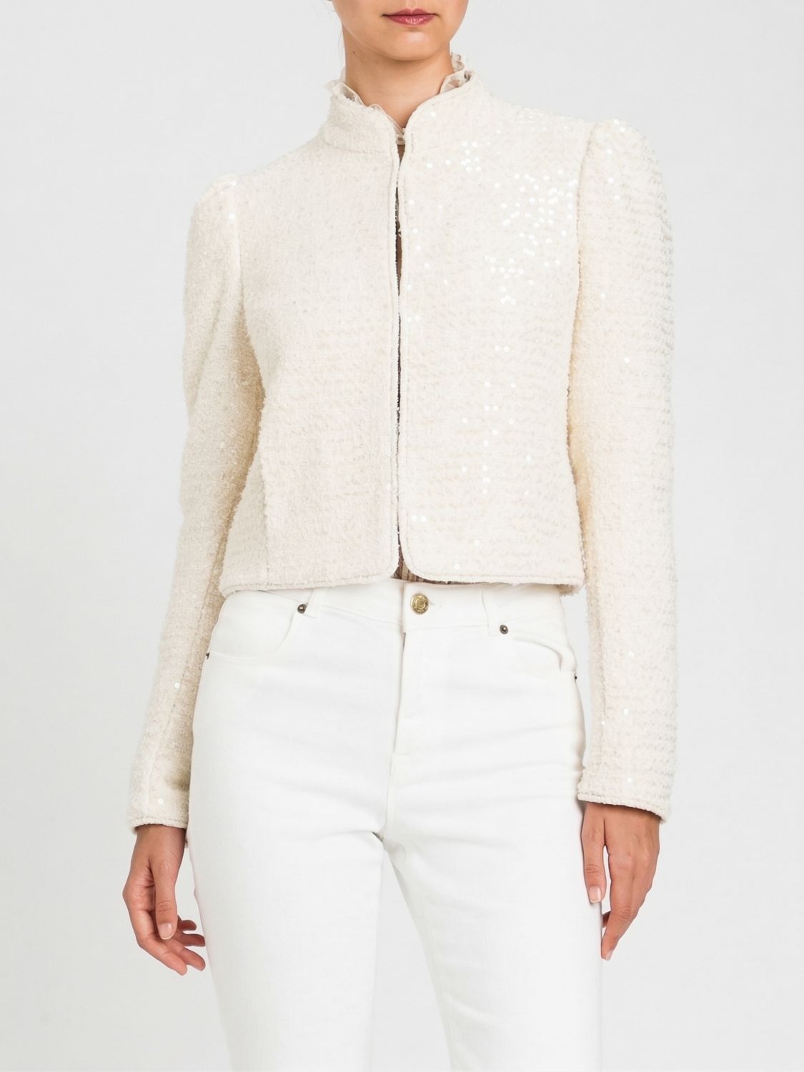 Twinset Giacca in bouclè con paillettes