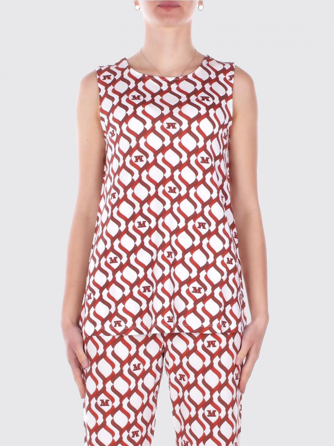 MAX MARA Sleeveless Jersey Top with Geometric Print by　MAX MARA 幾何学プリント ノースリーブ ジャージ トップ MAX