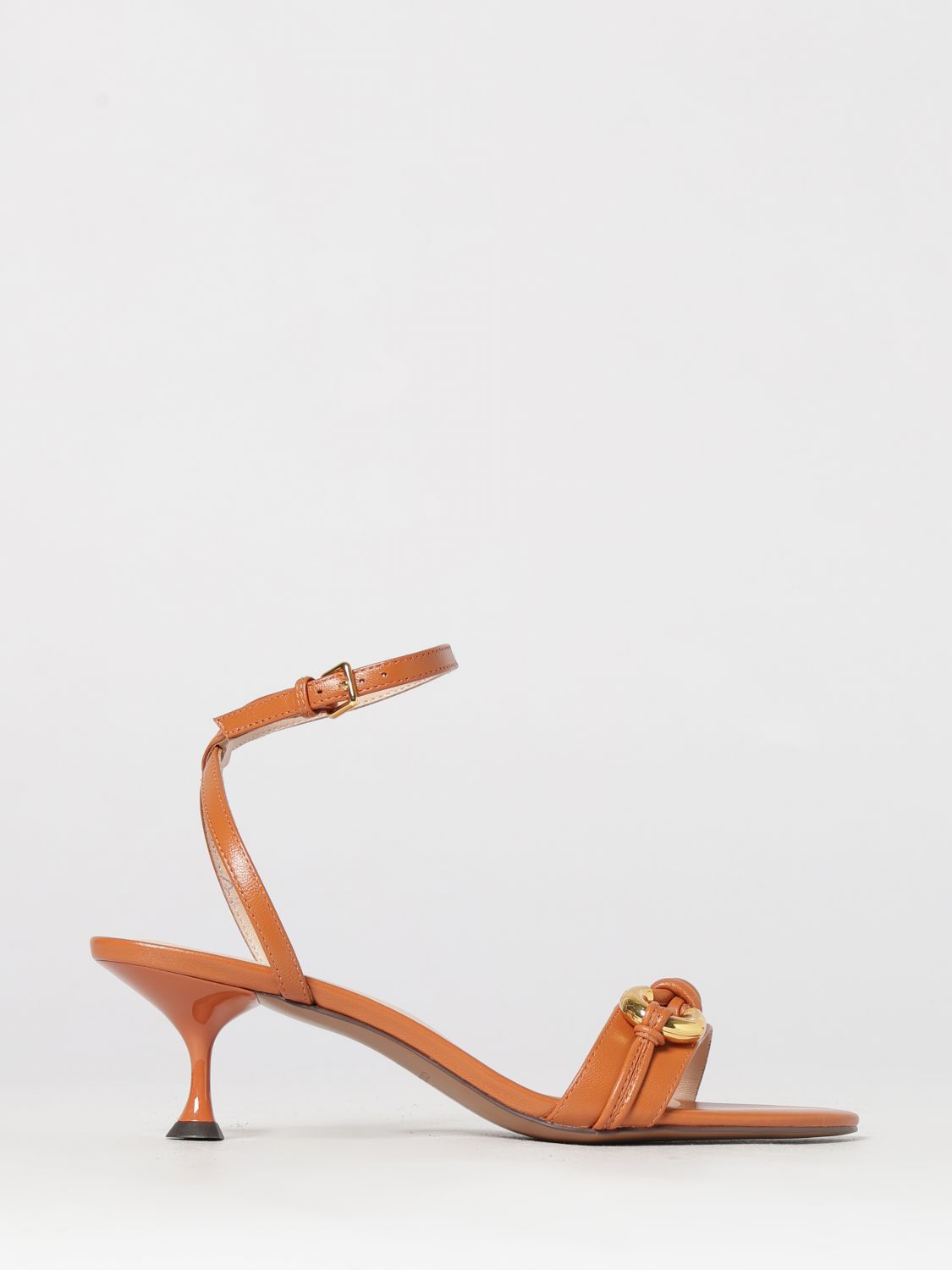 COCCINELLE Heeled Sandal Woman color Brick Red