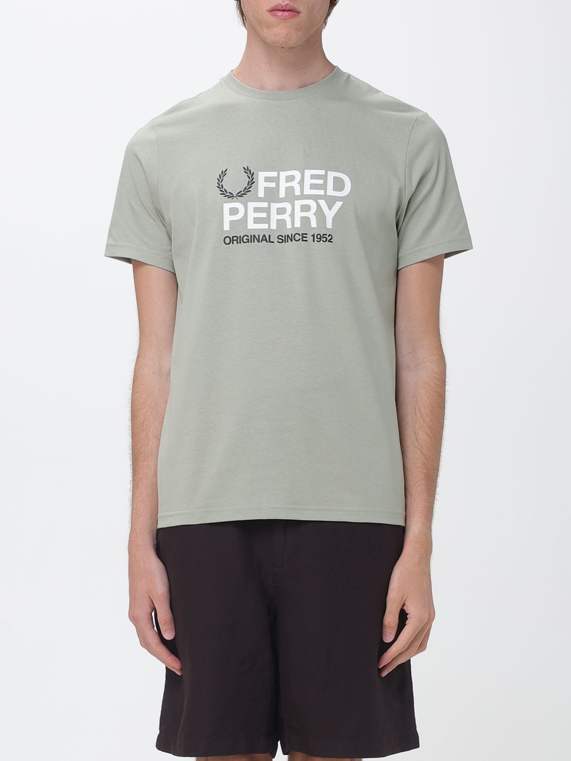 FRED PERRY Cotton T-shirt With Logo