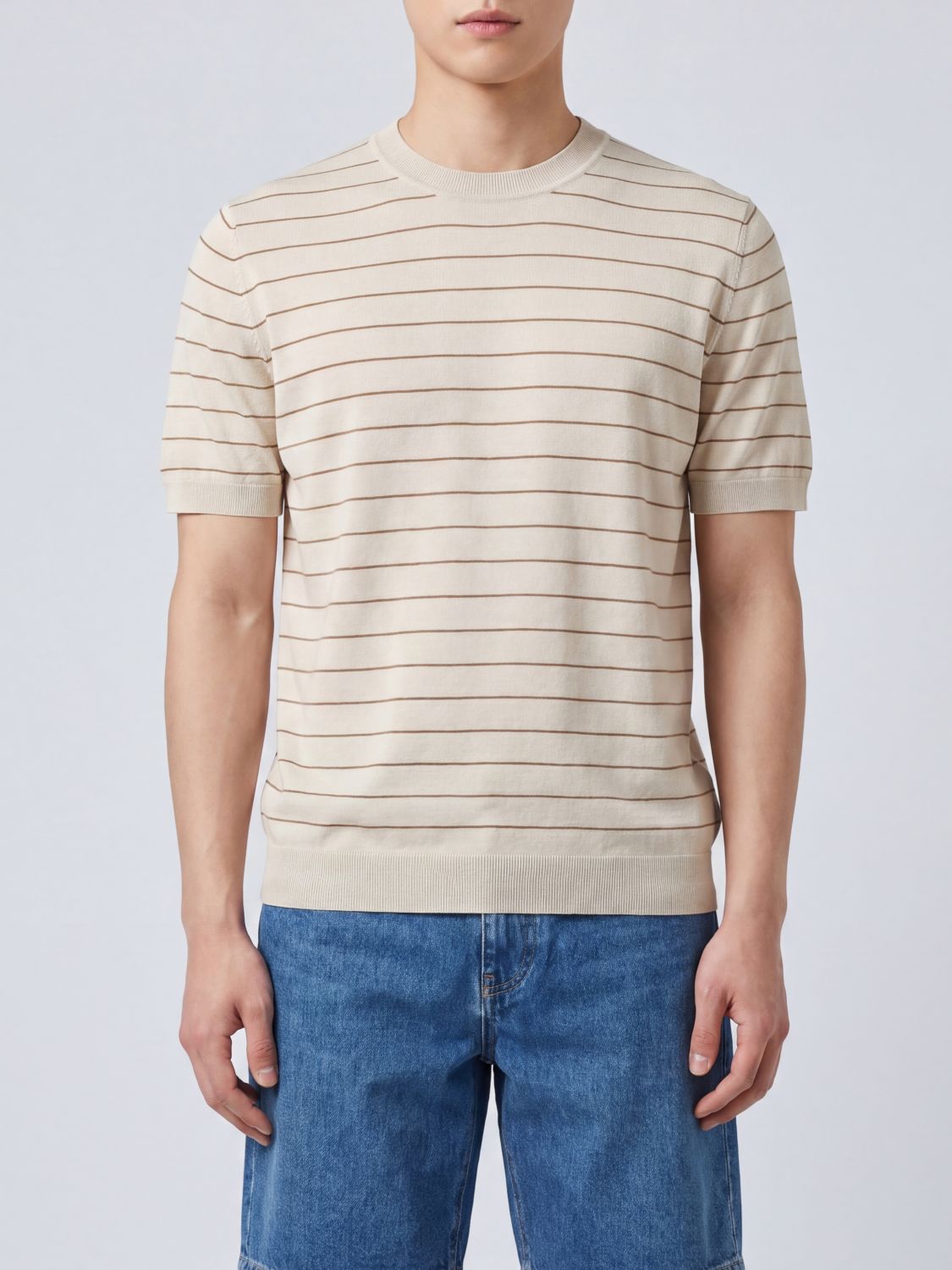 LARDINI Maglia in seta a righe