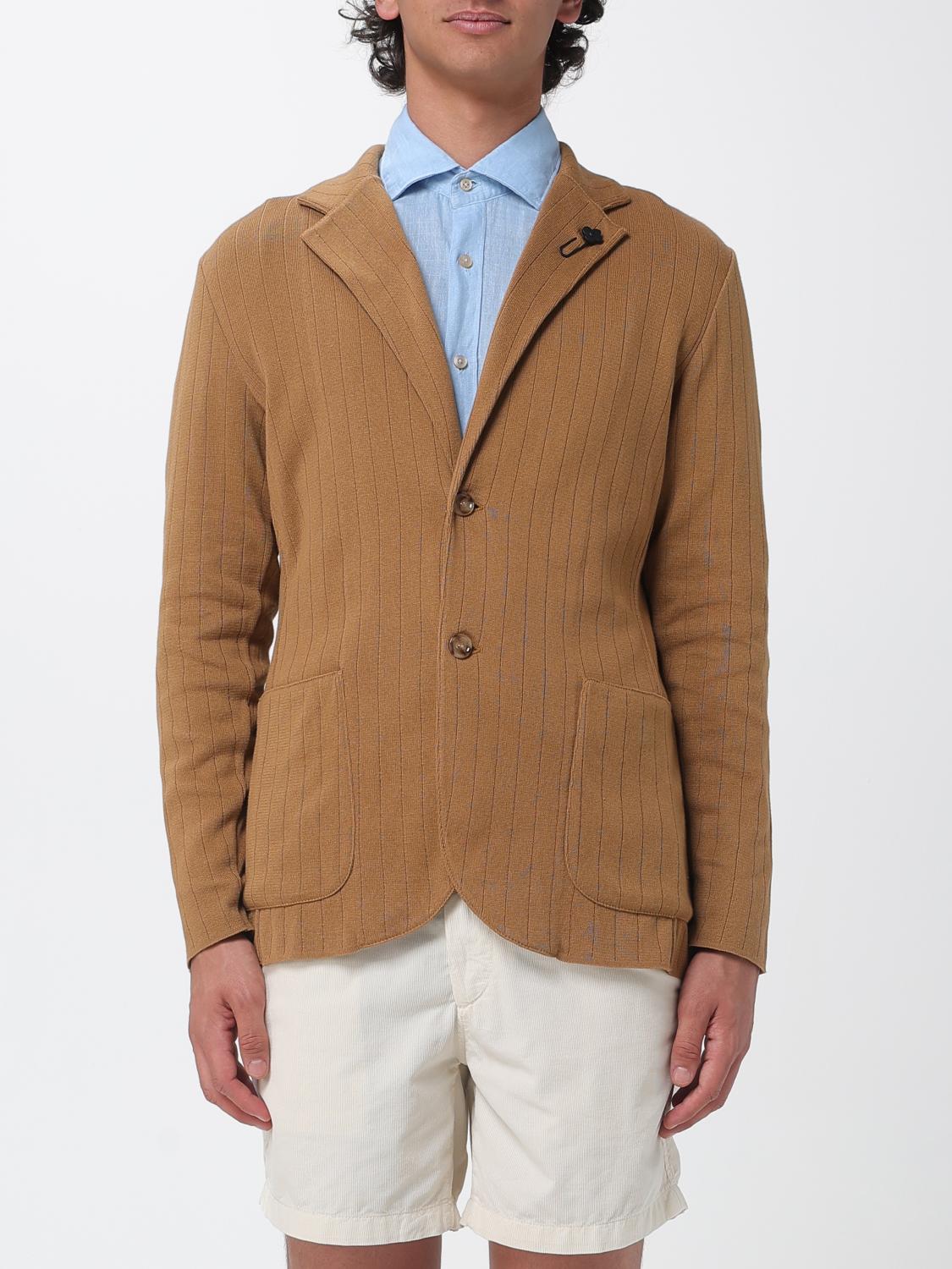 LARDINI Single-Breasted Knit Jacket LARDINI