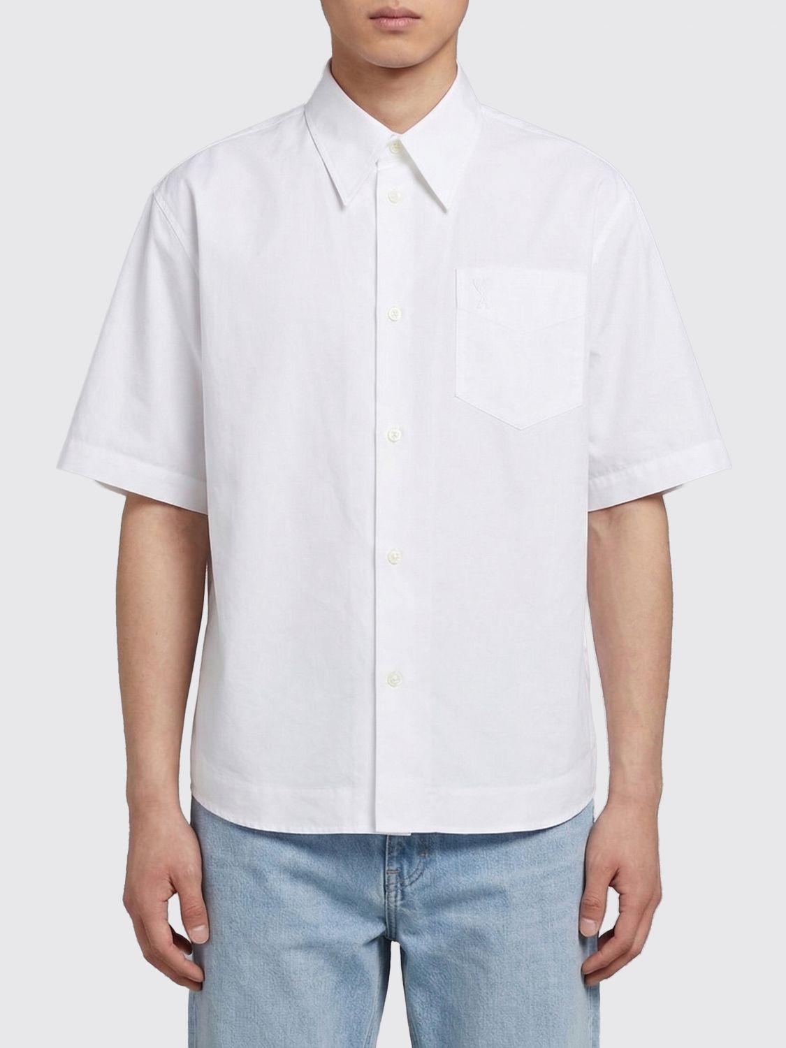 AMI PARIS Casual Cotton Poplin Shirt　AMI PARIS カジュアルコットンポプリンシャツ AMI