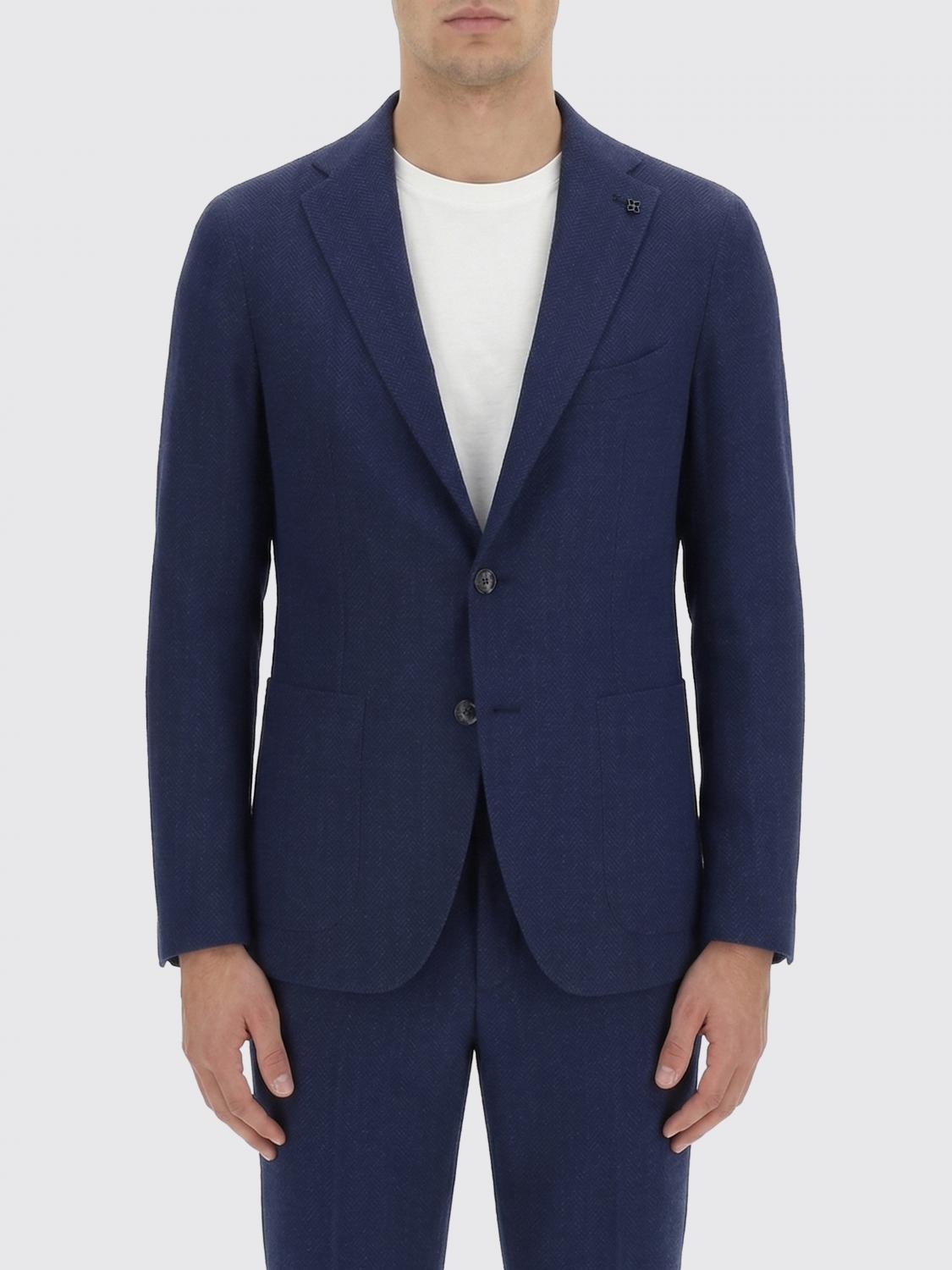 TAGLIATORE Single-Breasted Wool Blend Blazer　TAGLIATORE シングルブレスト ウール ブレンド ブレザー TAGLIATORE