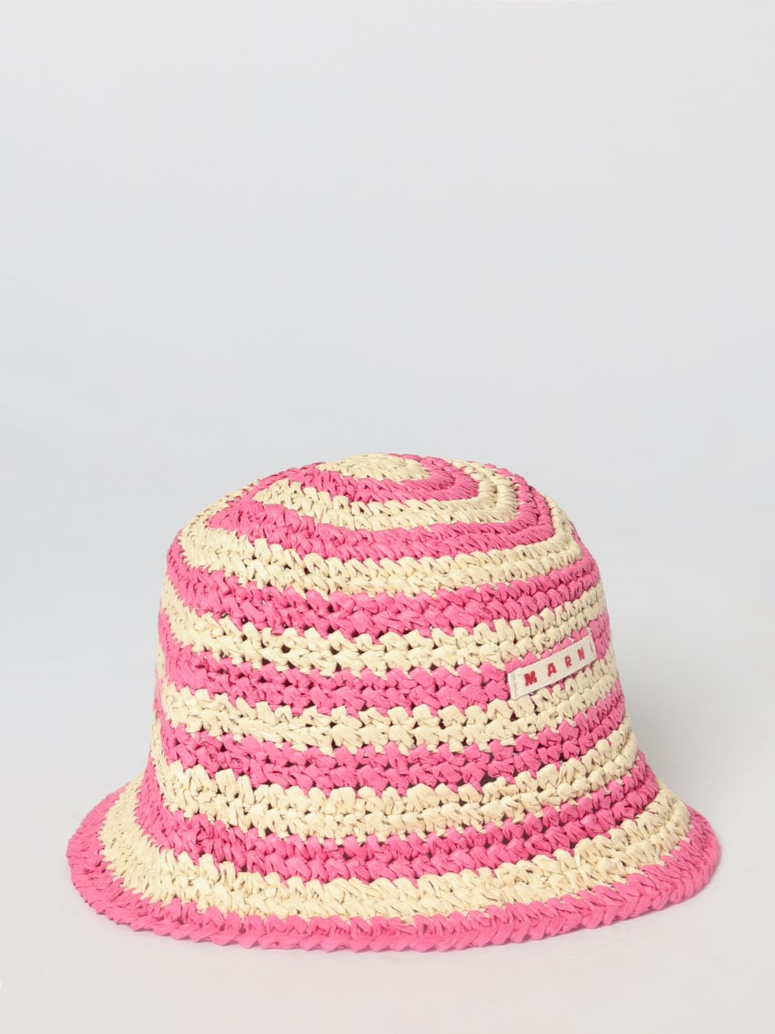 MARNI Striped Crochet Raffia Hat　MARNI ストライプ クロシェ ラフィア ハット MARNI
