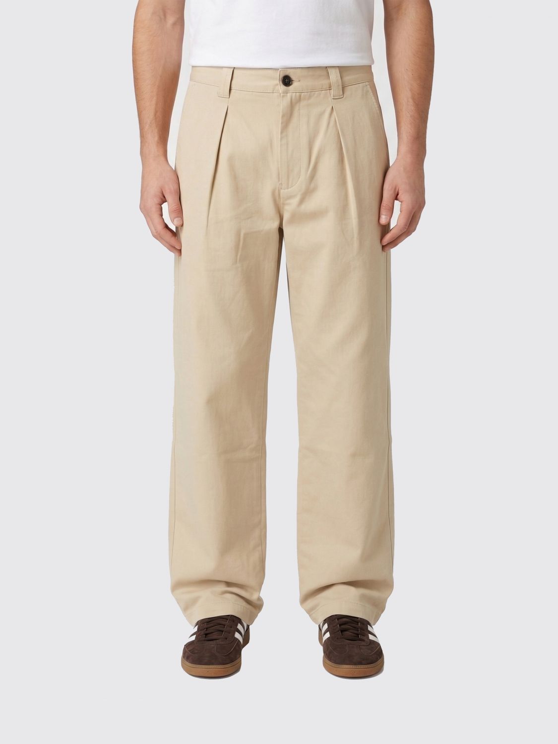 A. P.C. Renato Wide-Leg Trousers in Cotton Blend　A.P.C. Renato ワイドレッグトラウザーズ (コットンブレンド) A.