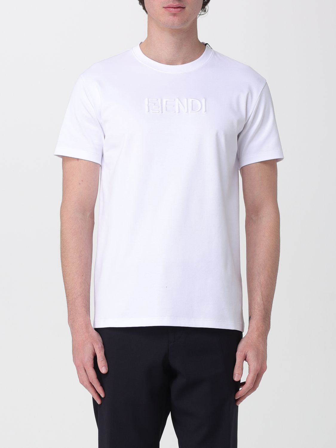FENDI T-shirt in cotone con logo