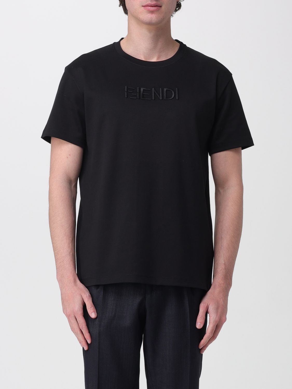FENDI T-shirt in cotone con logo