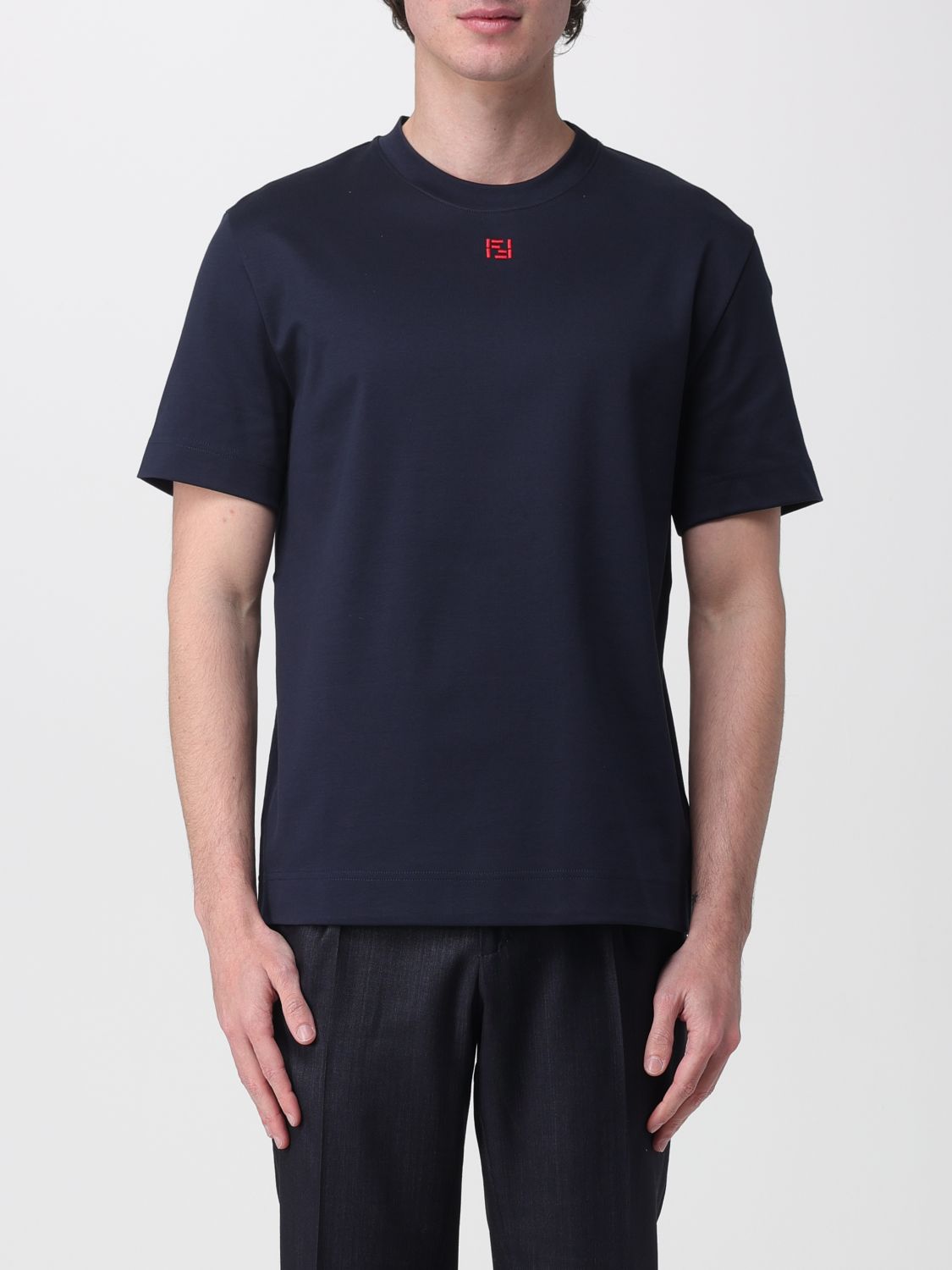 FENDI T-shirt in cotone con logo