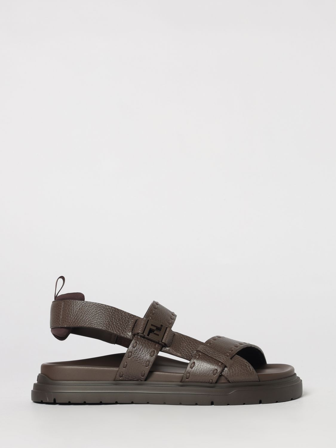FENDI Sandalo Selleria in pelle martellata