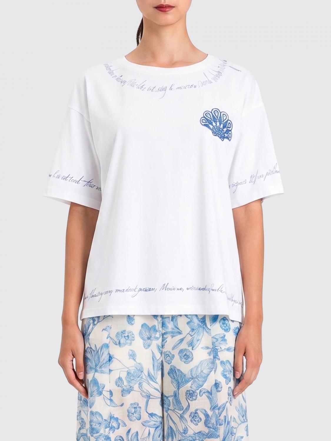 Twinset U & b Cotton Blend T-shirt with Slogan