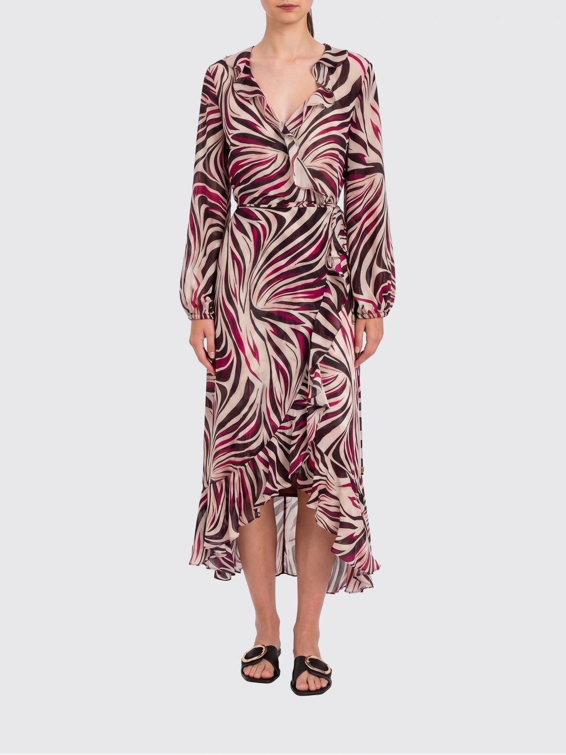 TWINSET U & B Viskose-Midikleid mit Print
