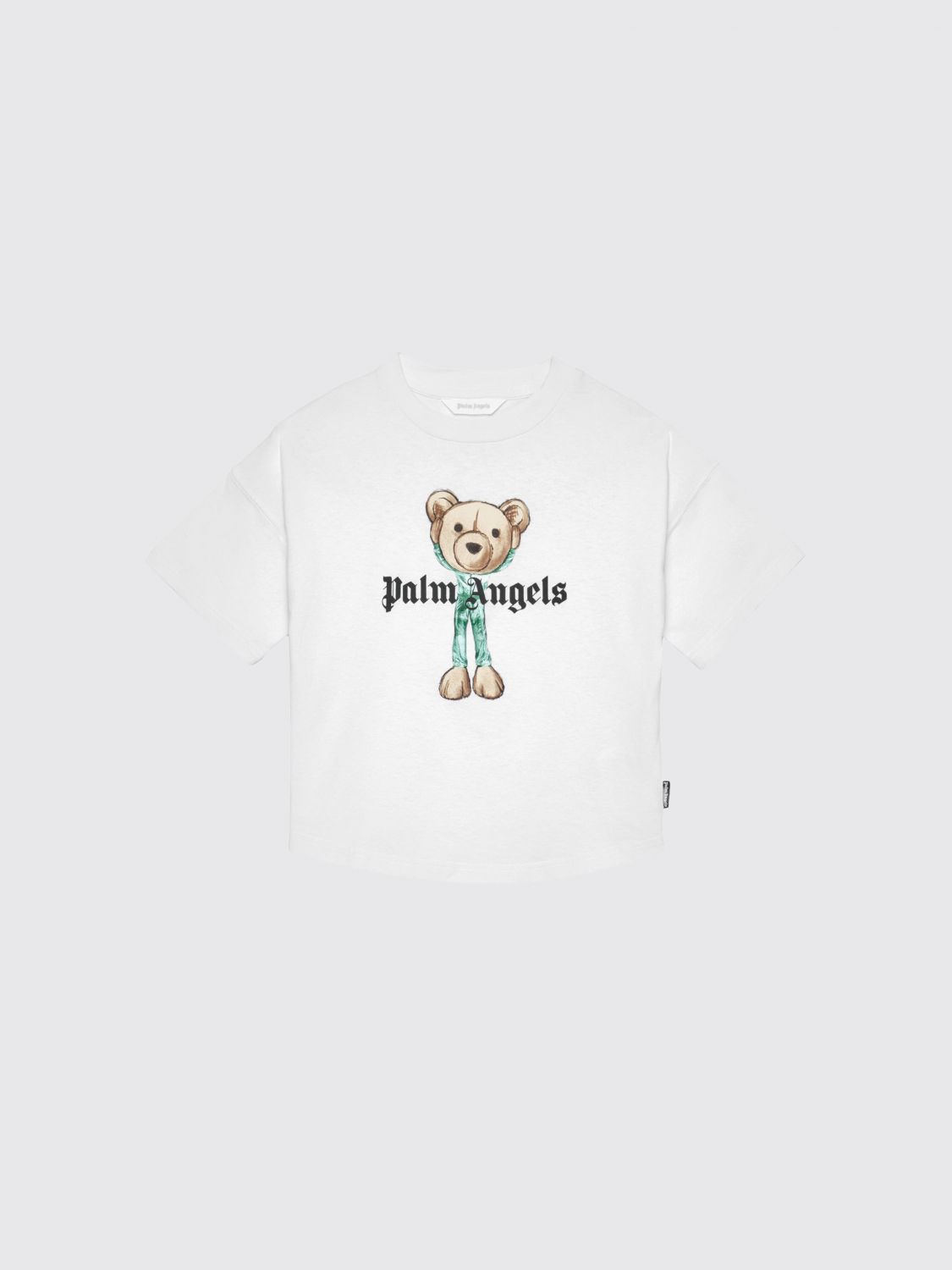PALM ANGELS Cotton T-Shirt with Logo　PALM ANGELS ロゴ入りコットン Tシャツ PALM