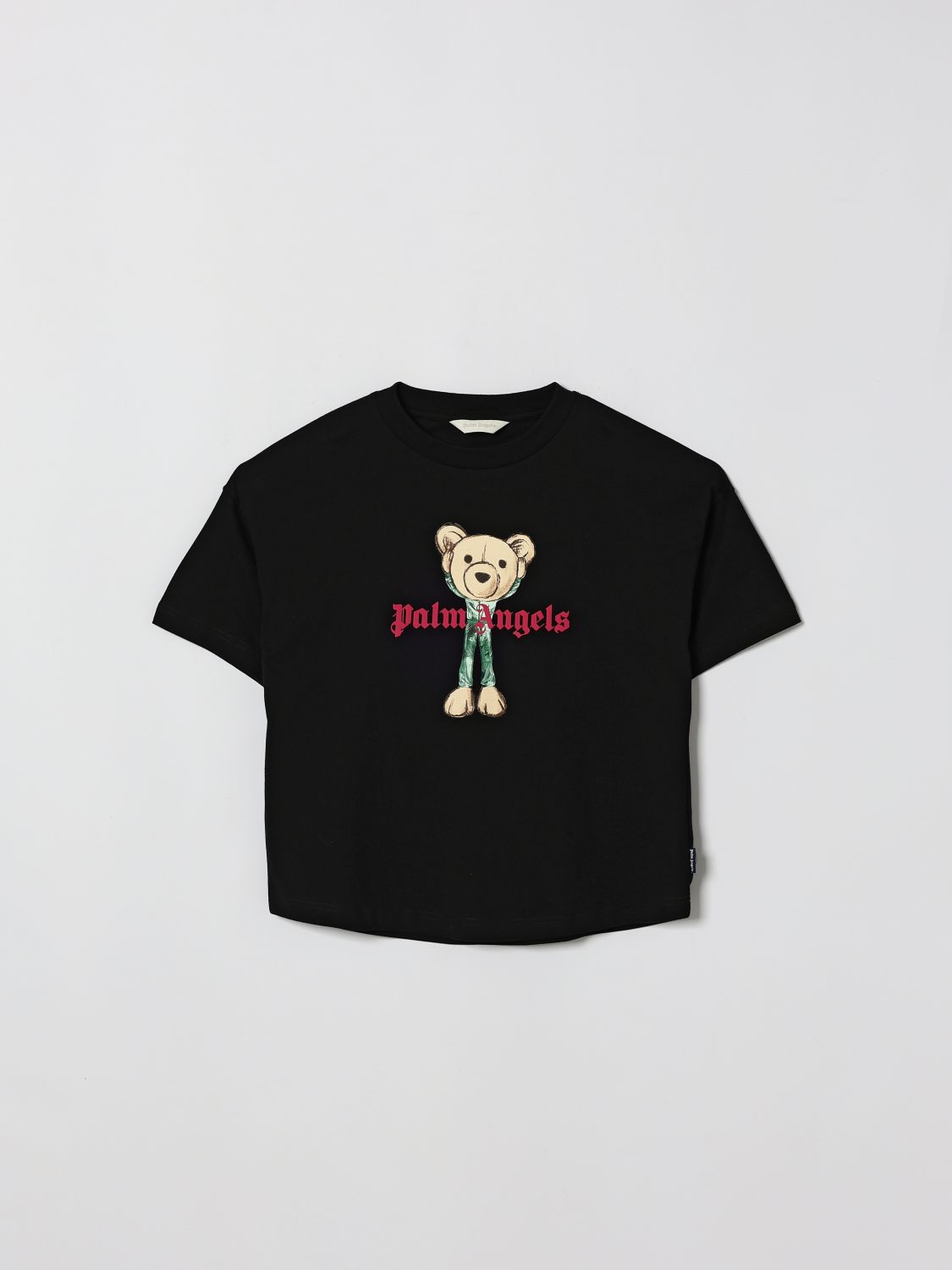 PALM ANGELS Cotton T-Shirt with Logo　PALM ANGELS ロゴ入りコットン Tシャツ PALM