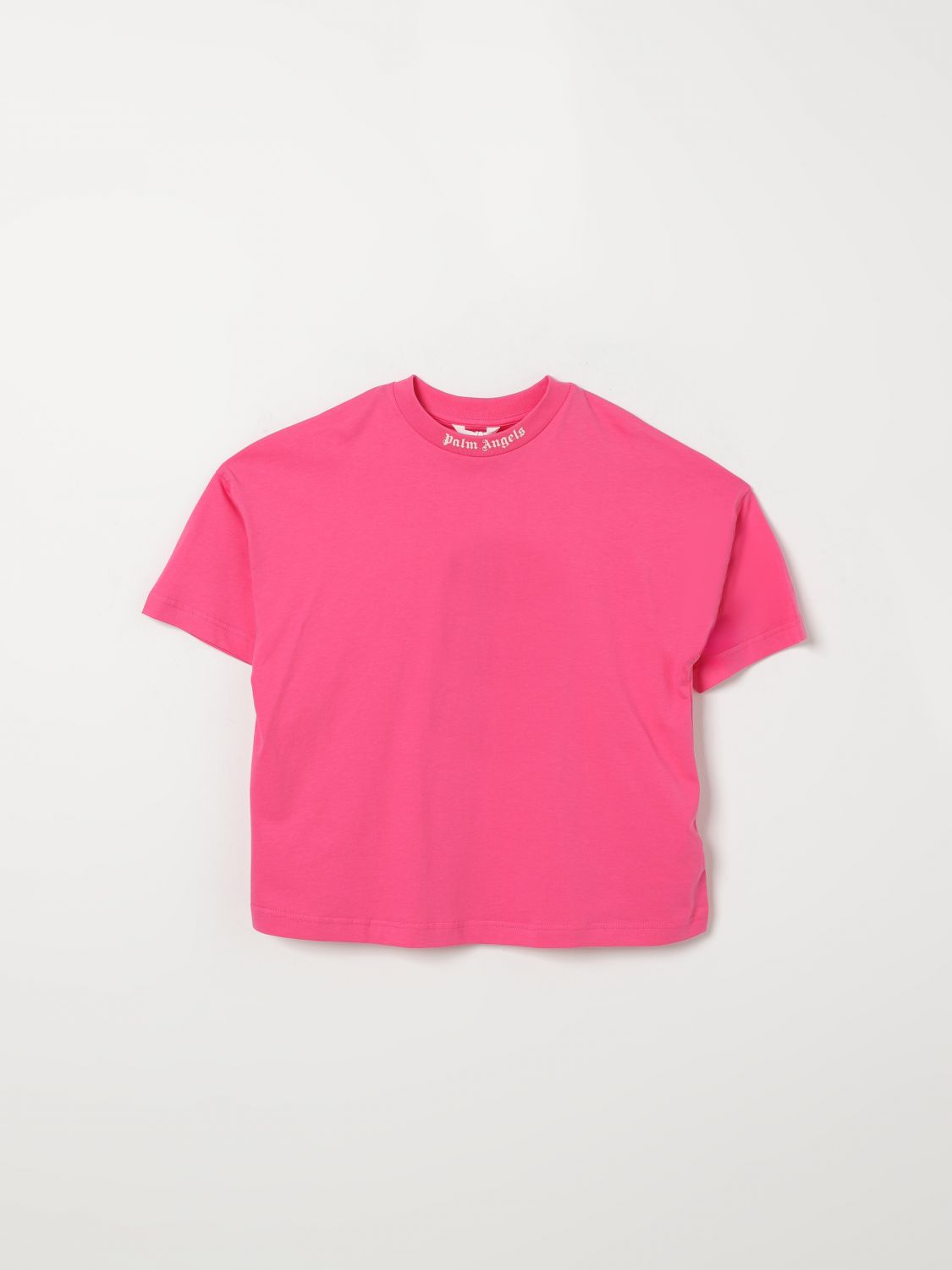 PALM ANGELS Cotton T-Shirt with Logo　PALM ANGELS ロゴ入りコットン Tシャツ PALM
