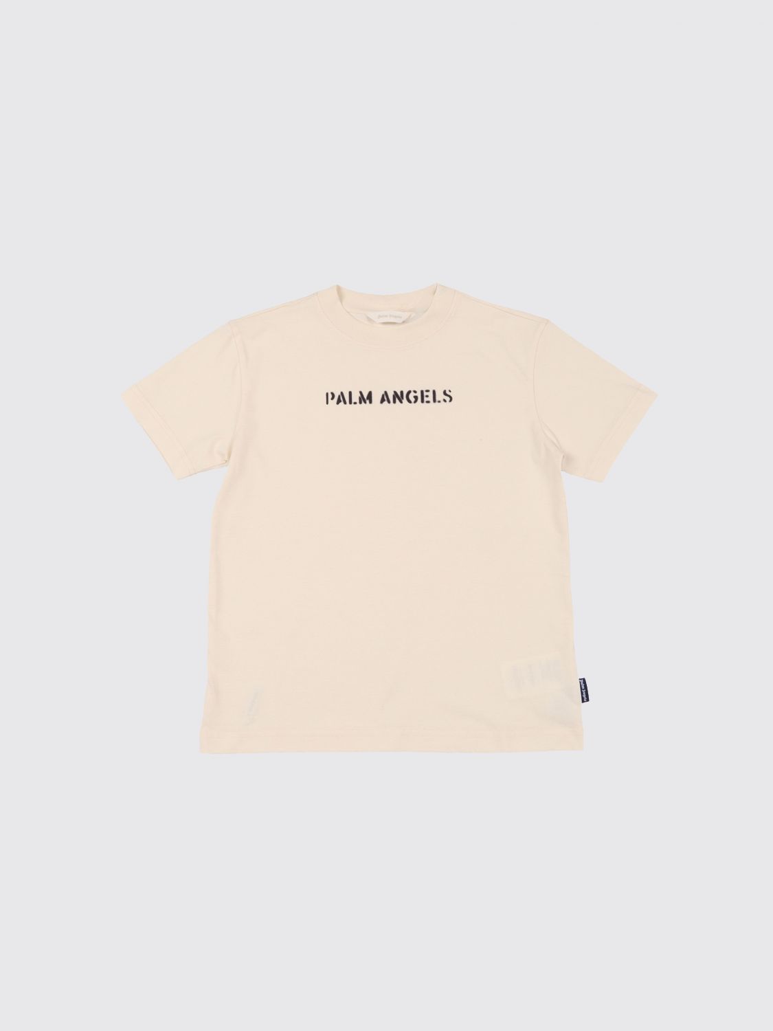 PALM ANGELS Cotton T-Shirt with Logo　PALM ANGELS ロゴ入りコットン Tシャツ PALM