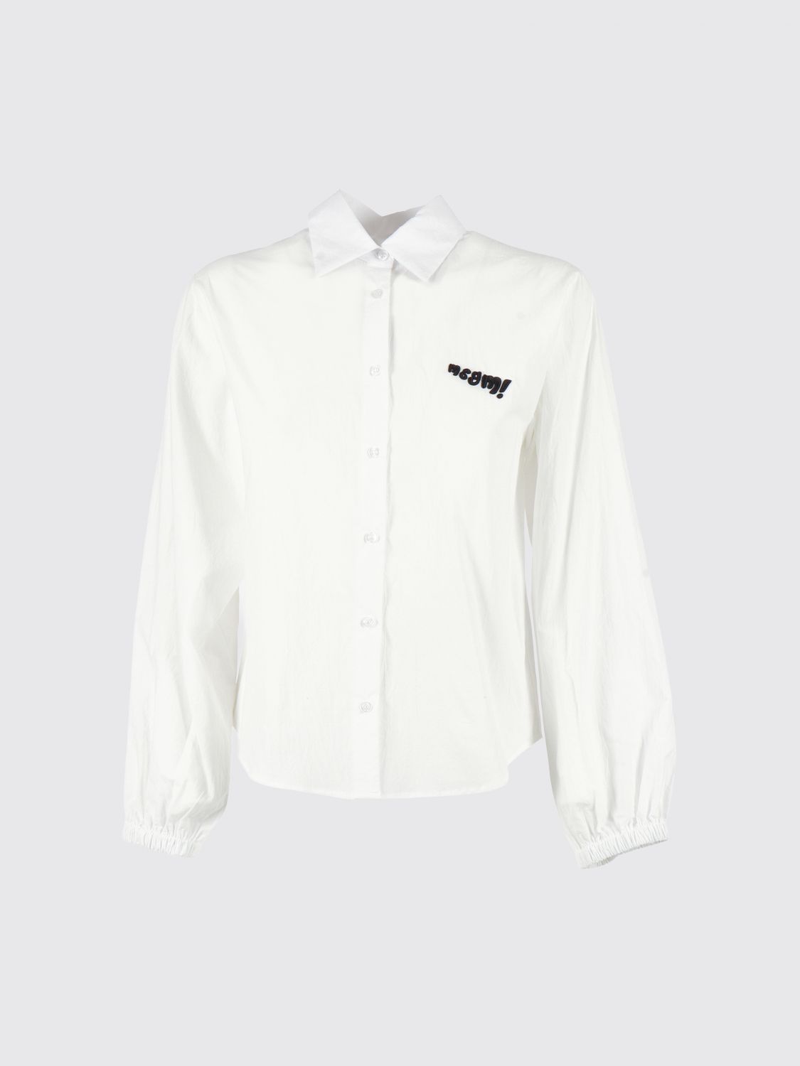 MSGM Kids Baumwollhemd mit Logo