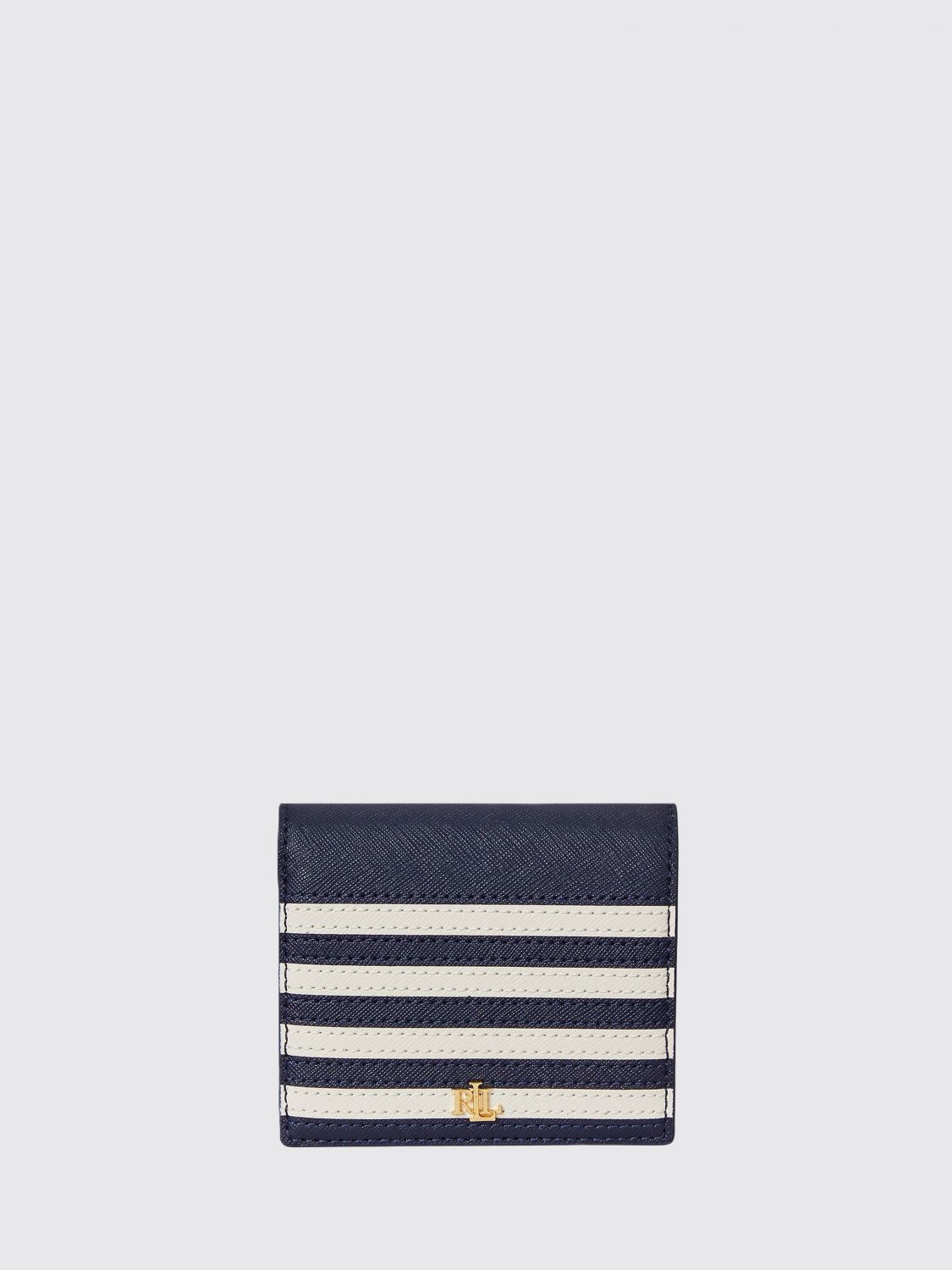 LAUREN RALPH LAUREN Portafoglio in pelle saffiano stampata a righe