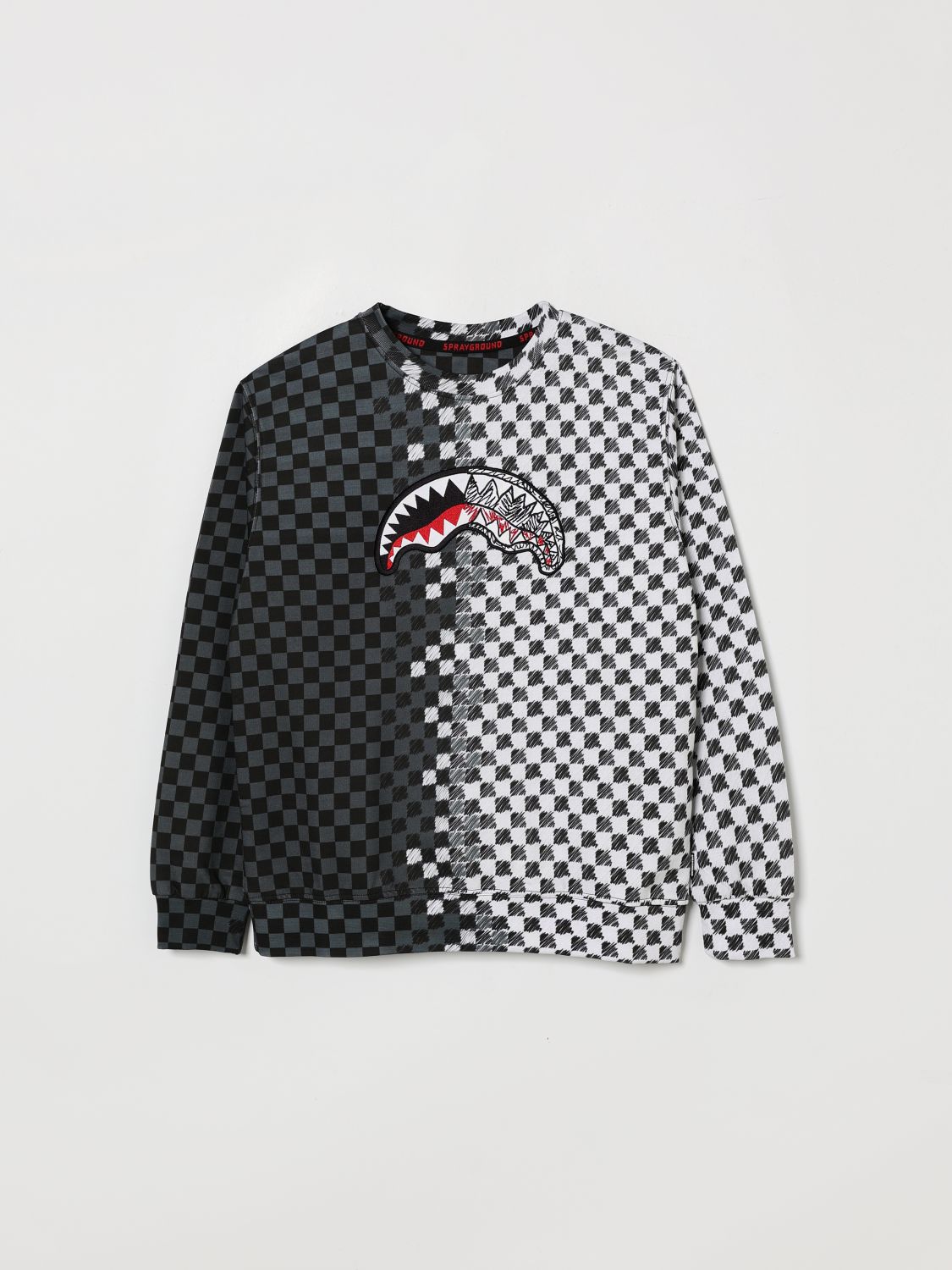 SPRAYGROUND Kariertes Baumwoll-Rundhalsshirt