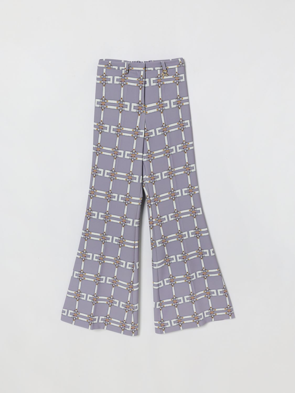ELISABETTA FRANCHI LA MIA BAMBINA Ausgestellte Jerseyhose mit Monogrammprint