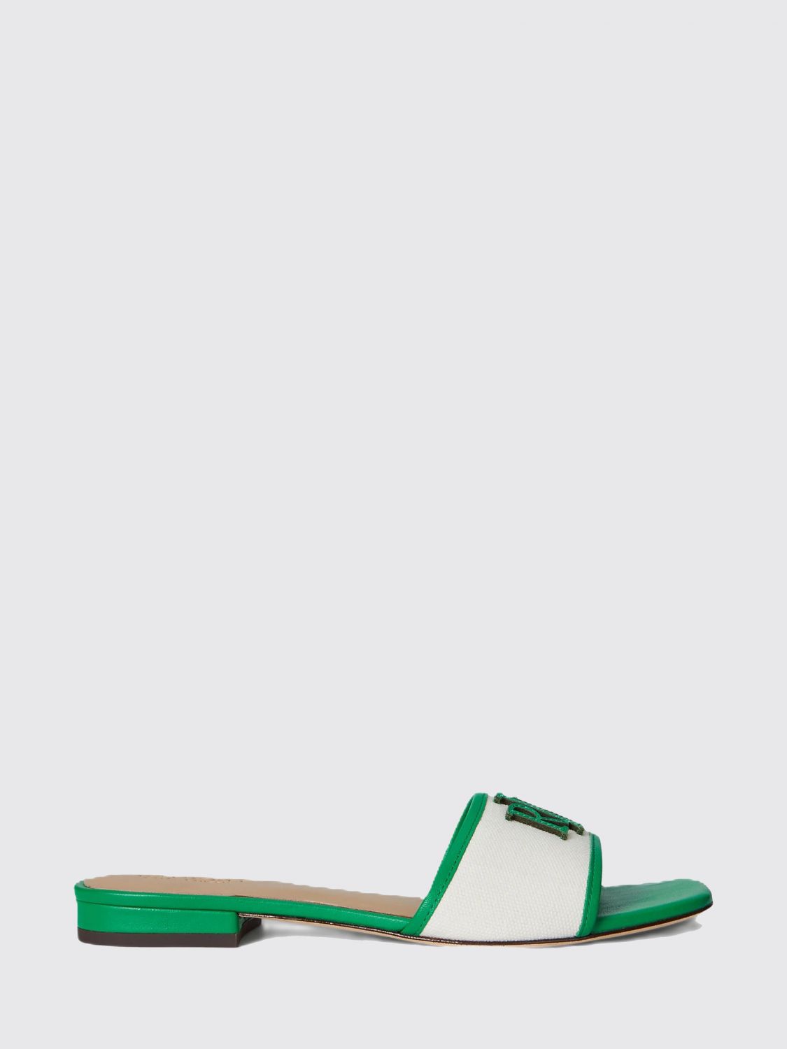 LAUREN RALPH LAUREN Sandalo Everley in canvas e pelle