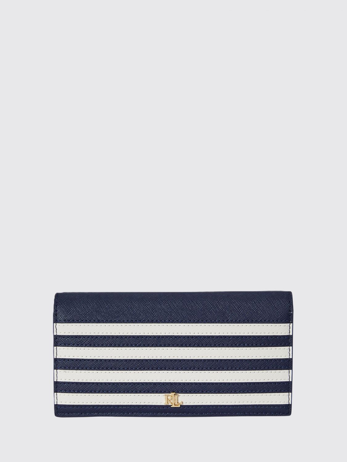 LAUREN RALPH LAUREN Portafoglio in pelle saffiano stampata a righe