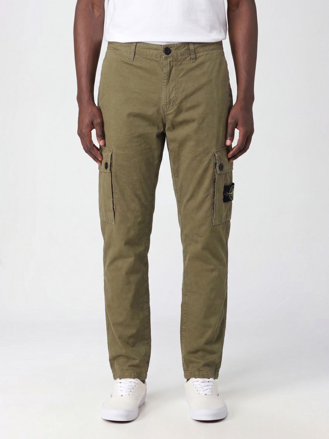 STONE ISLAND Pantaloni cargo in cotone