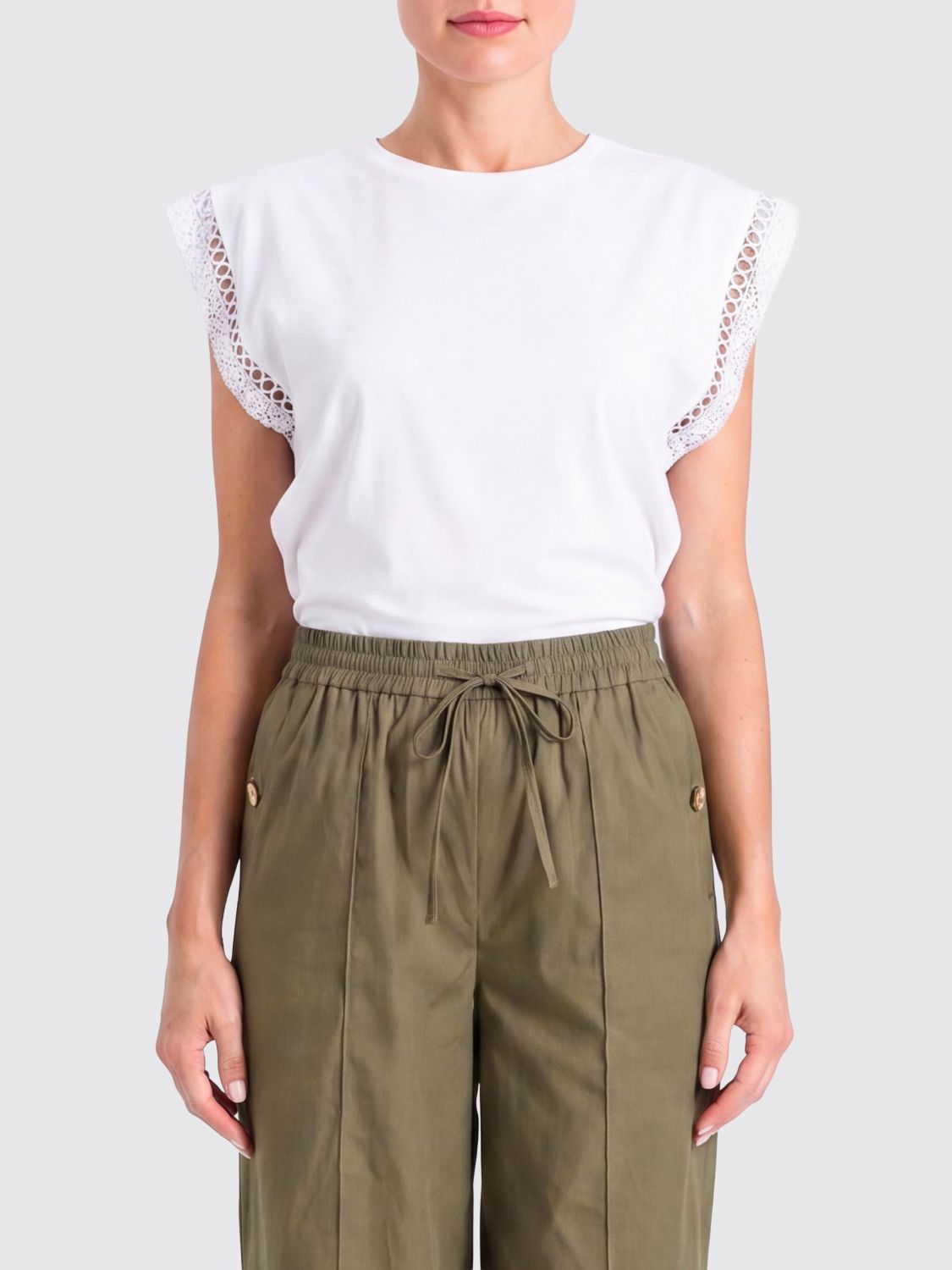 Twinset Baumwoll-T-Shirts mit Stickereien