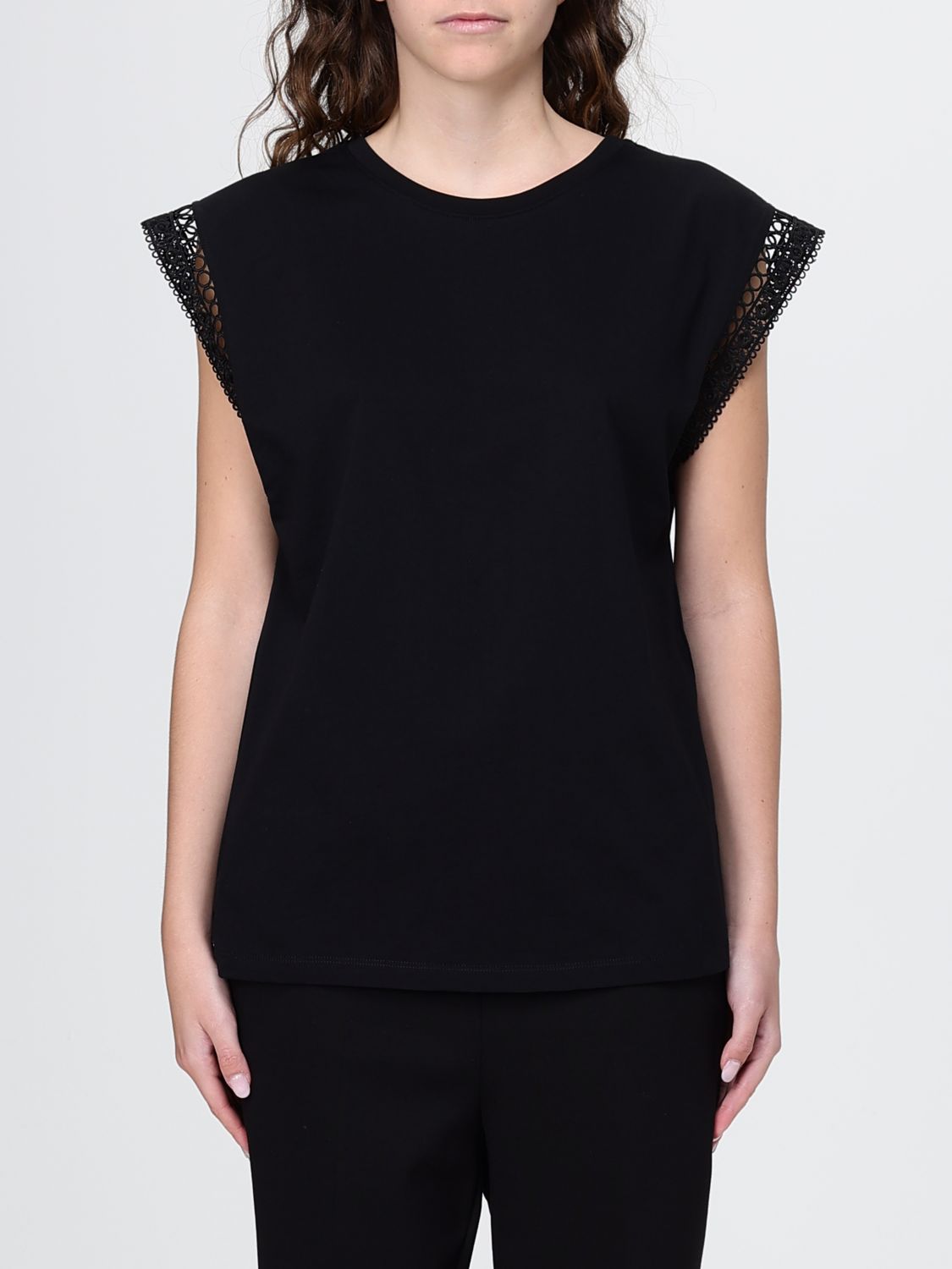 Twinset T-shirts in cotone con ricami